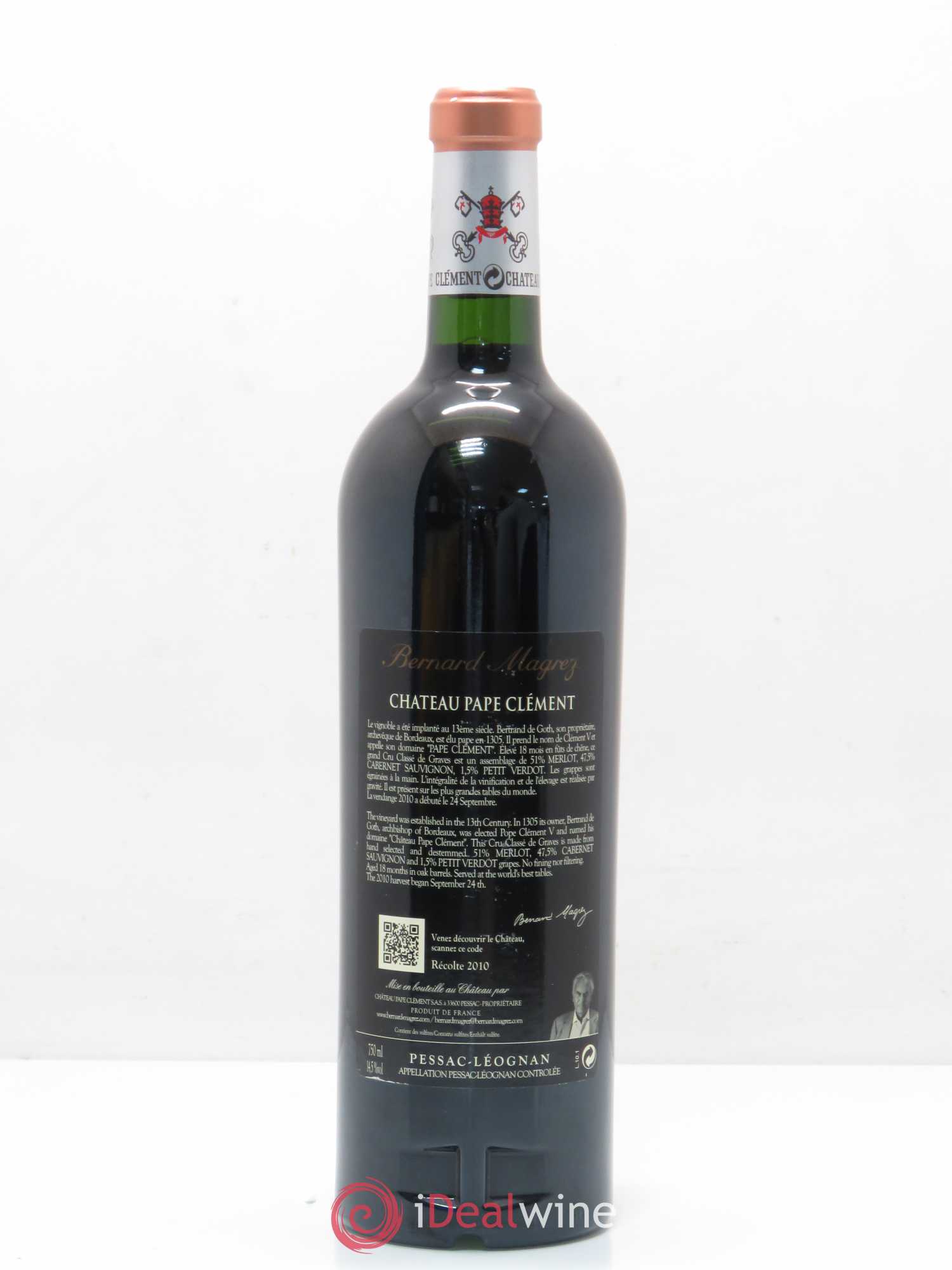 Château Pape Clément Cru Classé de Graves 2010 - Lot de 1 bouteille - 1