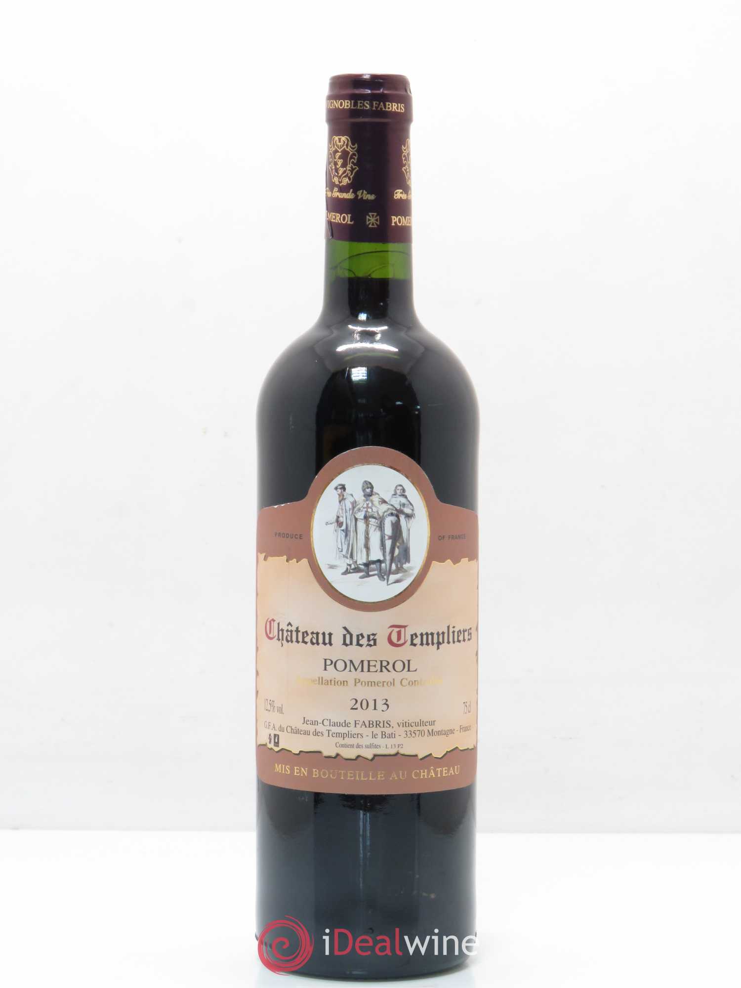Pomerol Château Templiers 2013 - Posten von 1 Flasche - 0