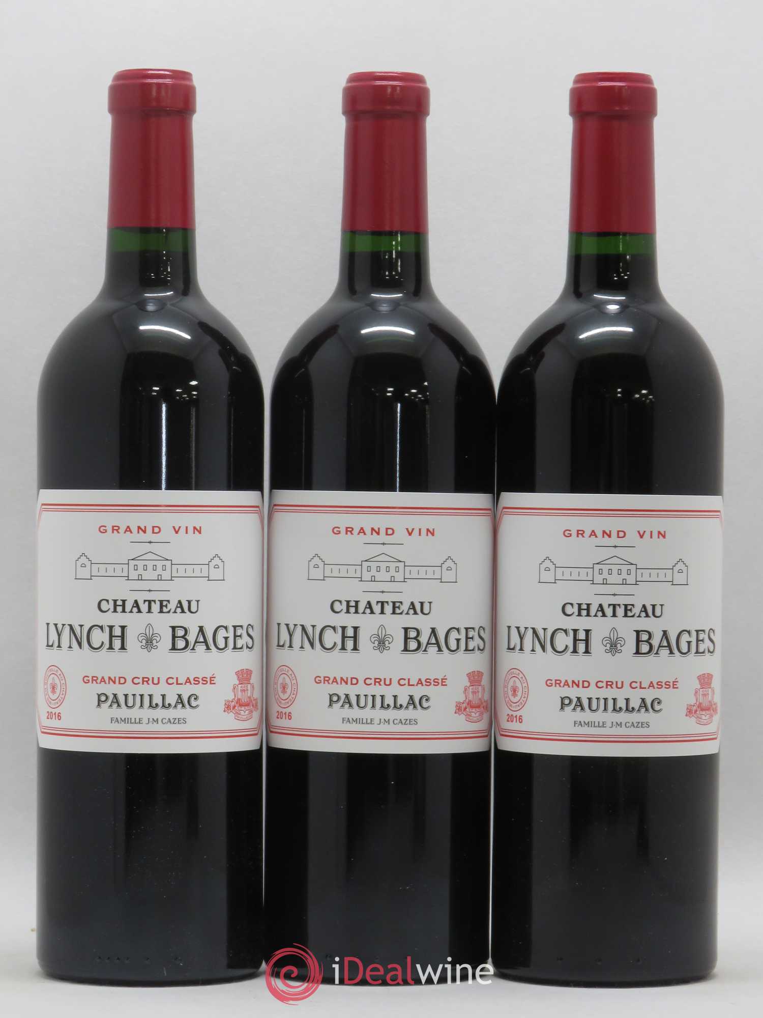 Château Lynch Bages 5ème Grand Cru Classé 2016 - Lot de 3 bouteilles - 0