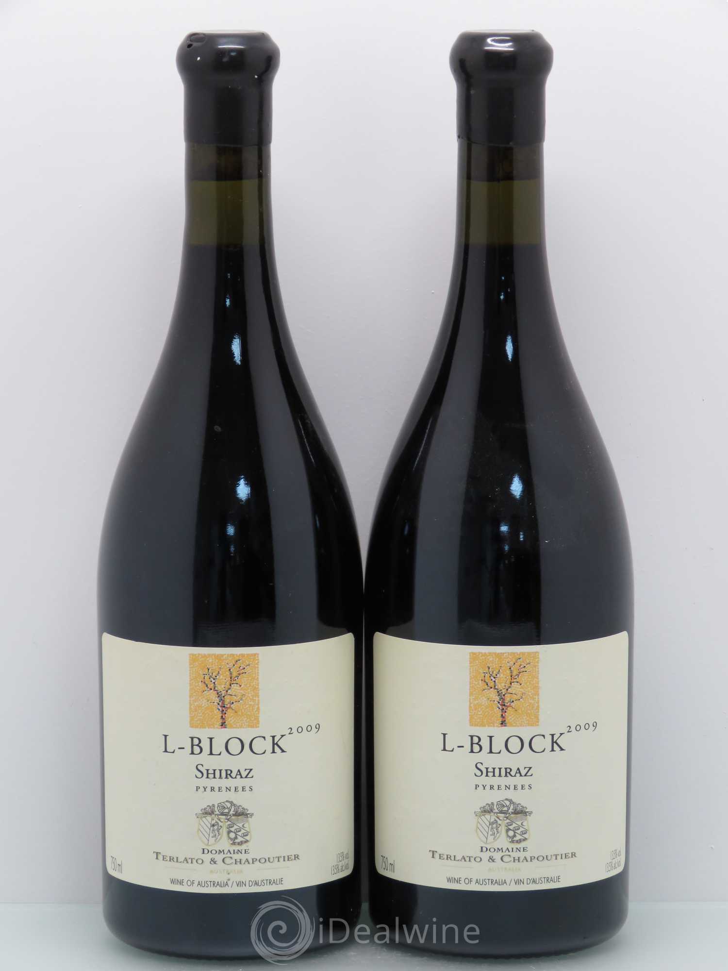 Australie L-Bloch Shiraz Pyrenees Terlato et Chapoutier 2009 - Posten von 2 Flaschen - 0
