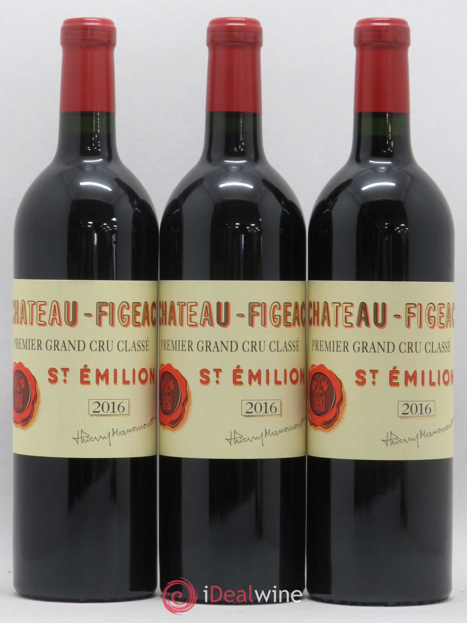 Château Figeac 1er Grand Cru Classé A 2016 - Lot de 3 bouteilles - 0