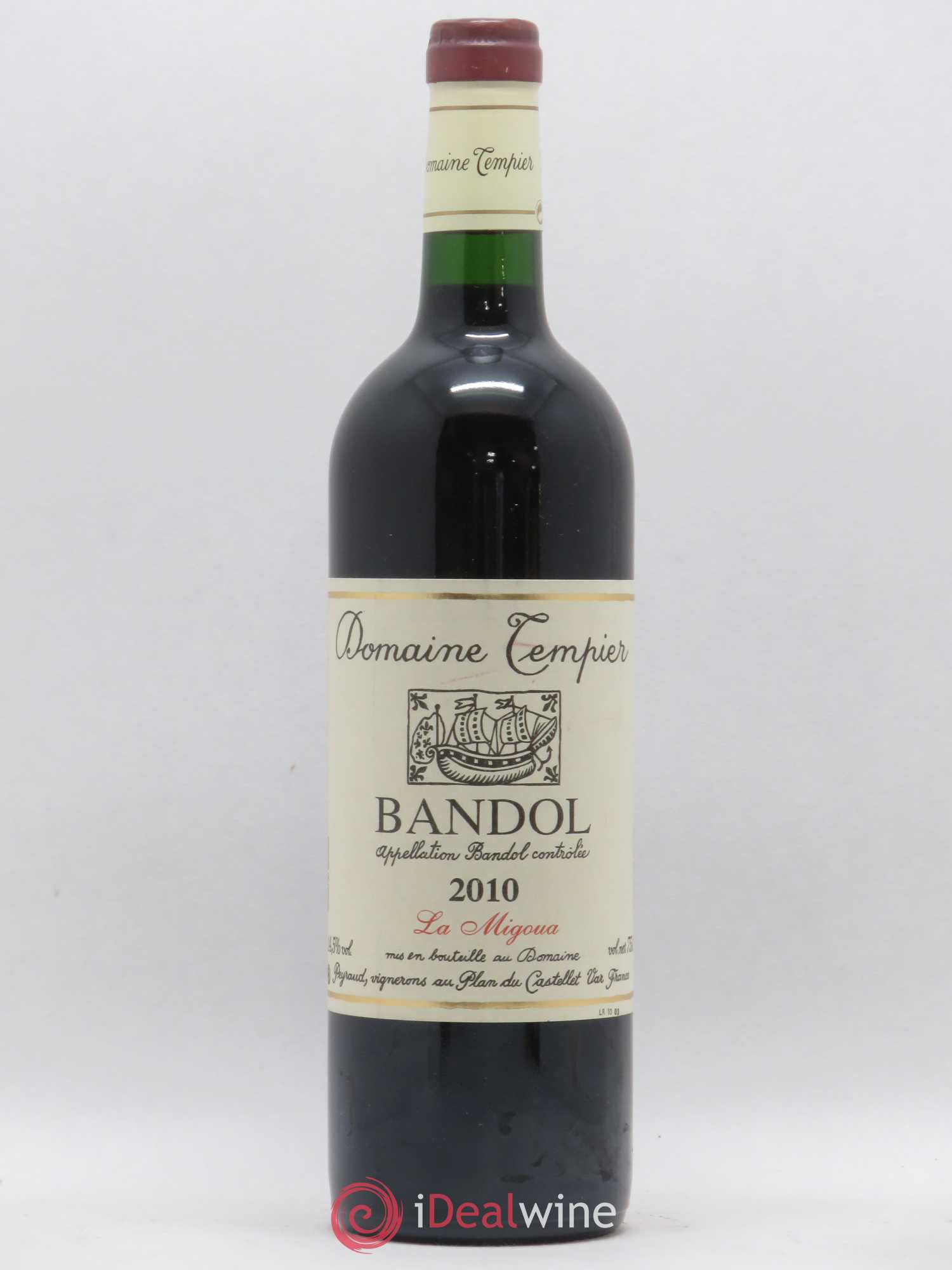 Bandol Domaine Tempier Cuvée La Migoua Famille Peyraud 2010 - Lot de 1 bouteille - 0