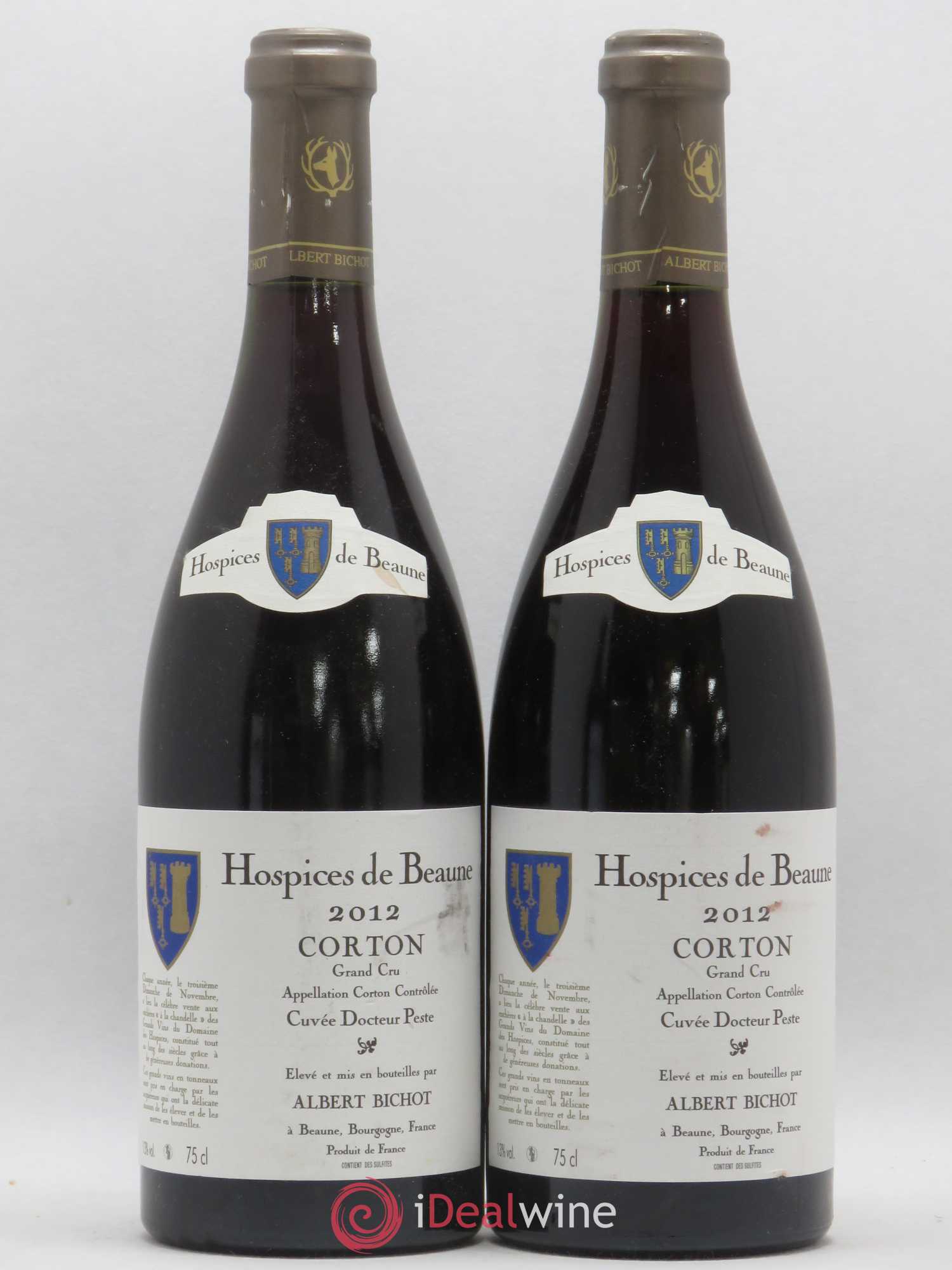 Corton Grand Cru Albert Bichot Cuvée Docteur Docteur Peste Hospices De Beaune 2012 - Posten von 2 Flaschen - 0