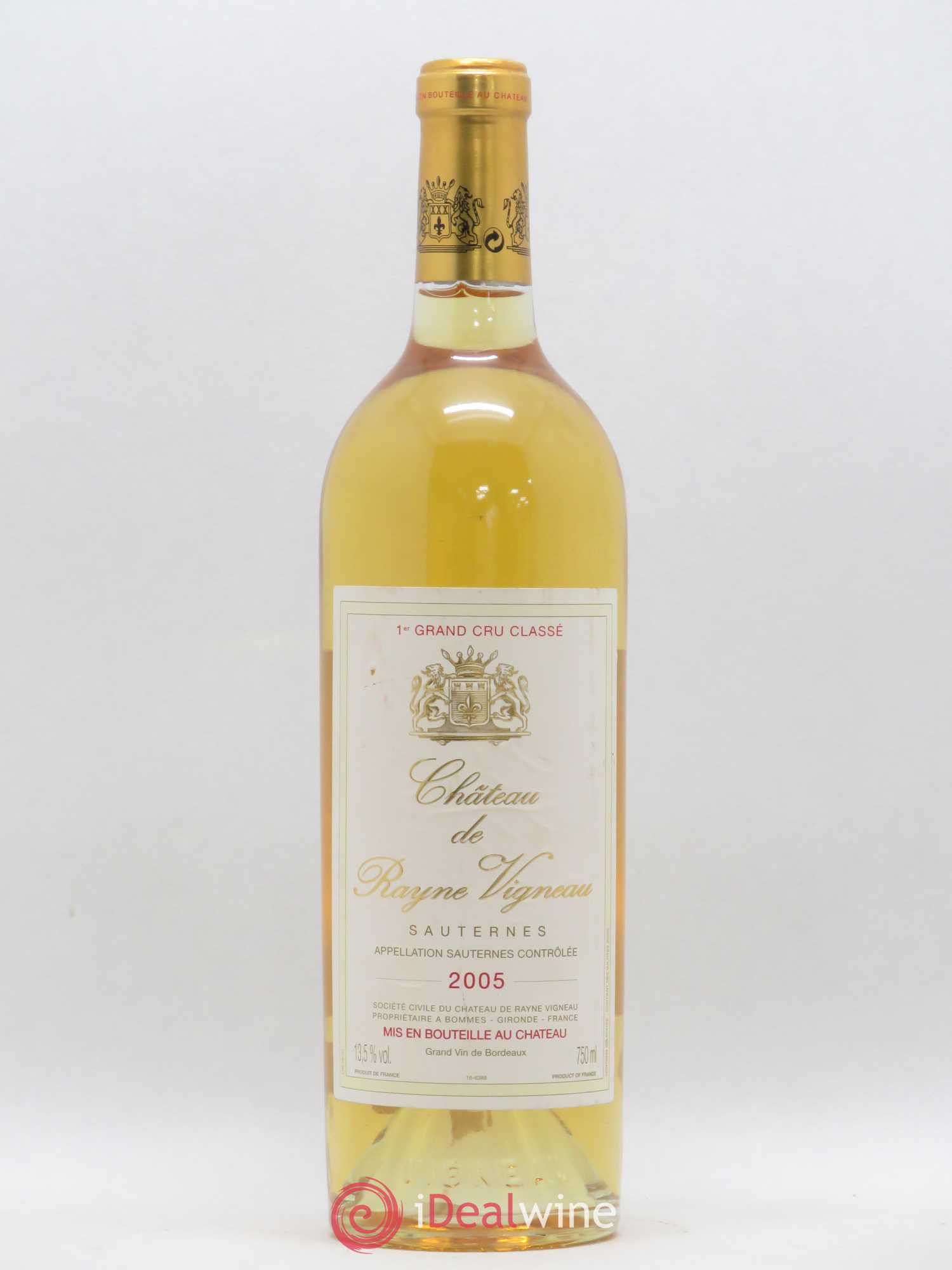 Château de Rayne Vigneau 1er Grand Cru Classé 2005 - Lotto di 1 bottiglia - 0