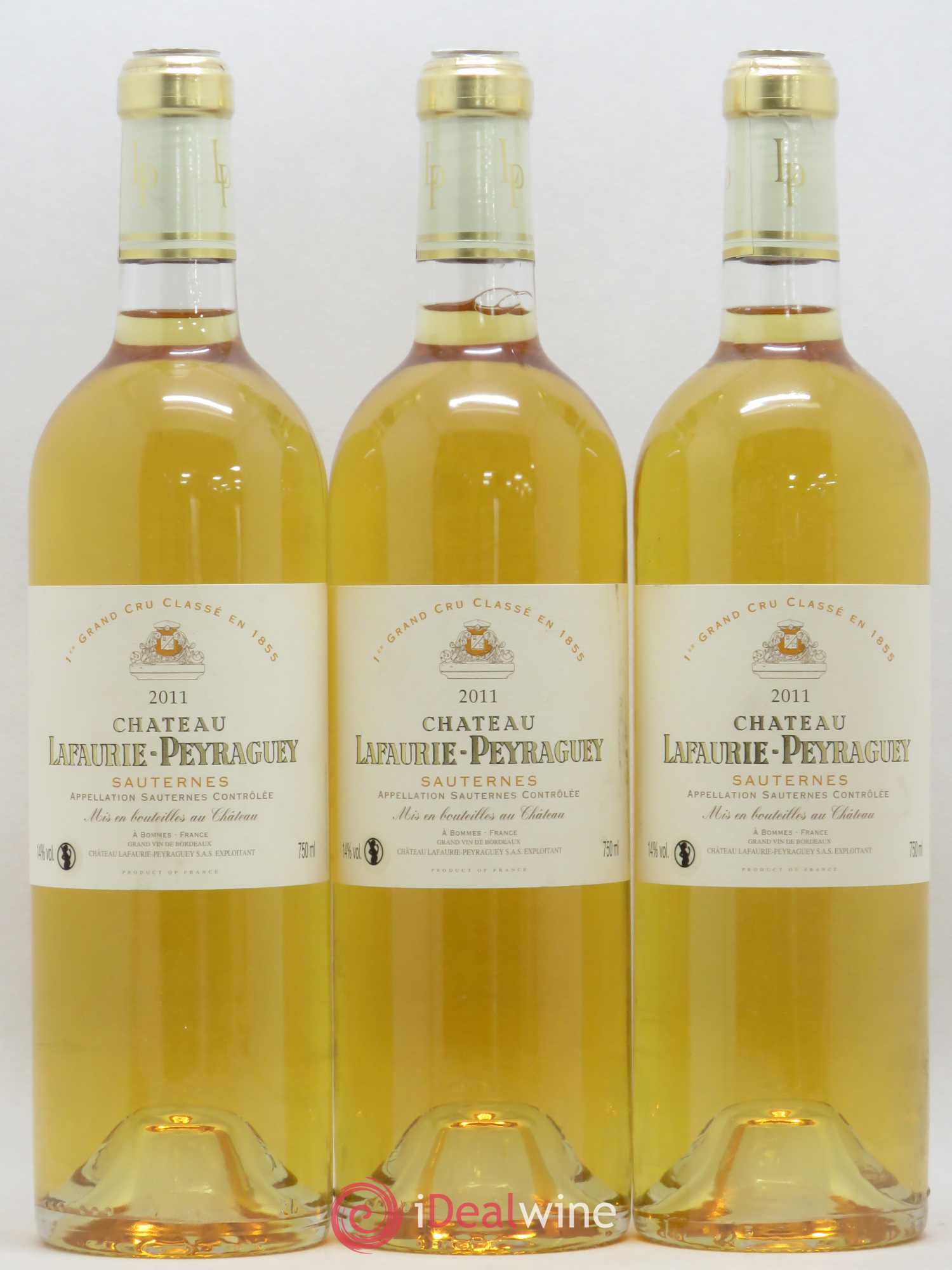 Château Lafaurie-Peyraguey 1er Grand Cru Classé 2011 - Lotto di 3 bottiglie - 0