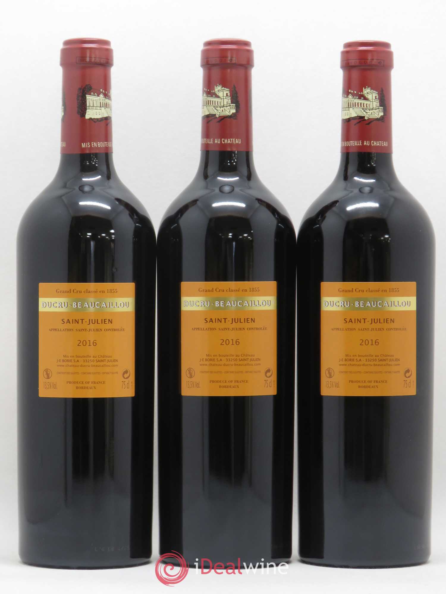 Château Ducru Beaucaillou 2ème Grand Cru Classé 2016 - Lot de 3 bouteilles - 1