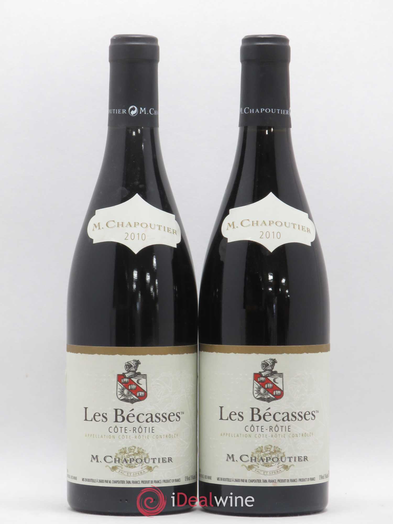 Côte-Rôtie Les Bécasses Chapoutier 2010 - Lot de 2 bouteilles - 0