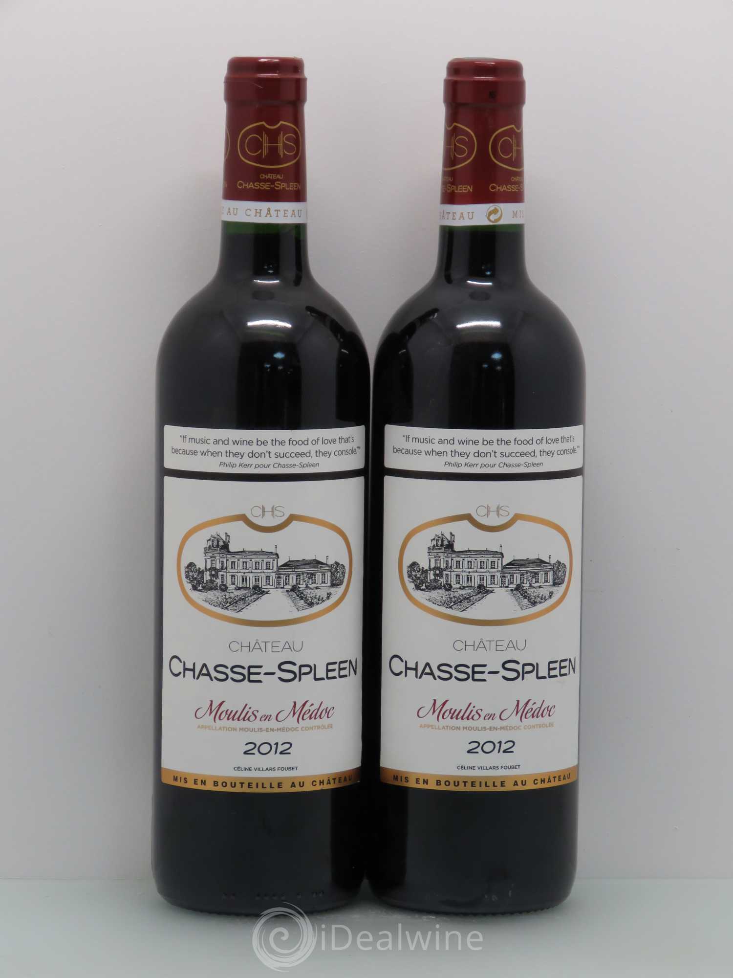 Château Chasse Spleen 2012 - Lot de 2 bouteilles - 0