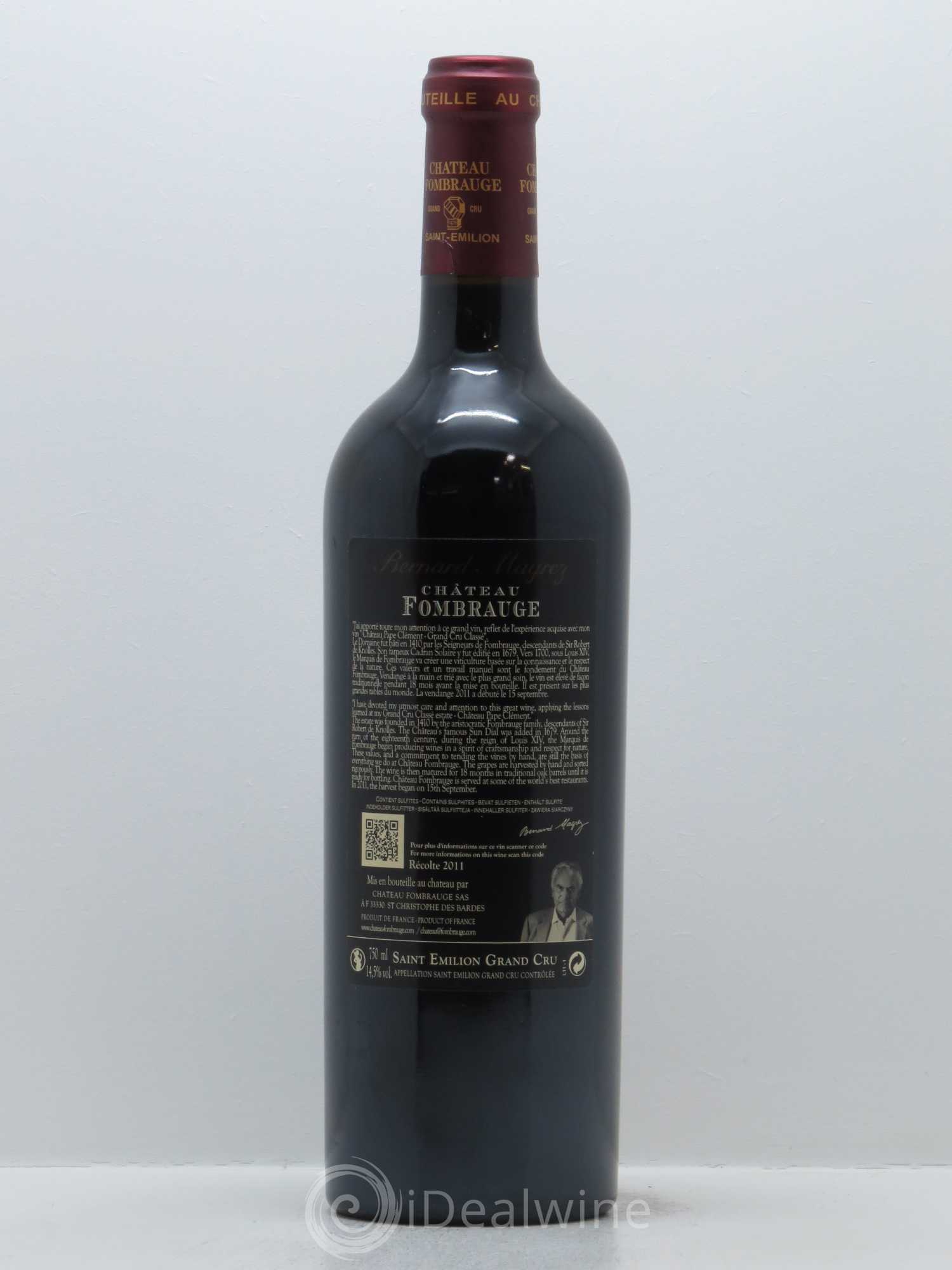 Château Fombrauge Grand Cru Classé 2011 - Lot de 1 bouteille - 1