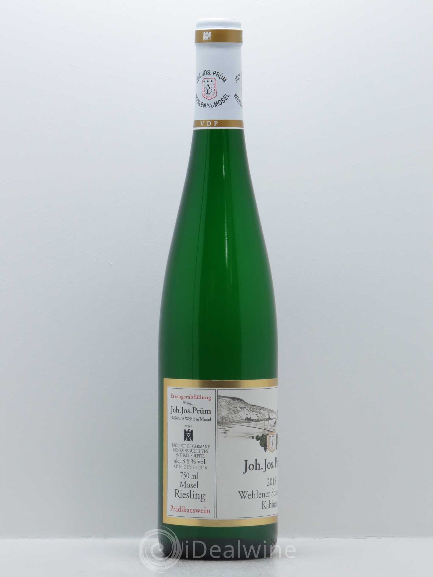 Riesling Joh. Jos. Prum Wehlener Sonnenuhr Kabinett  2015 - Lot of 1 bottle - 1