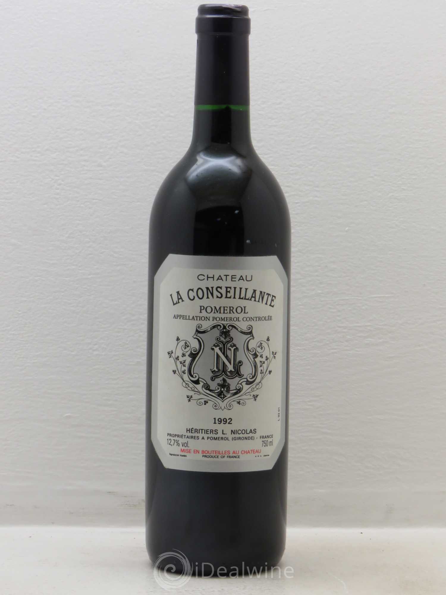 Château la Conseillante 1992 - Lot de 1 bouteille - 0