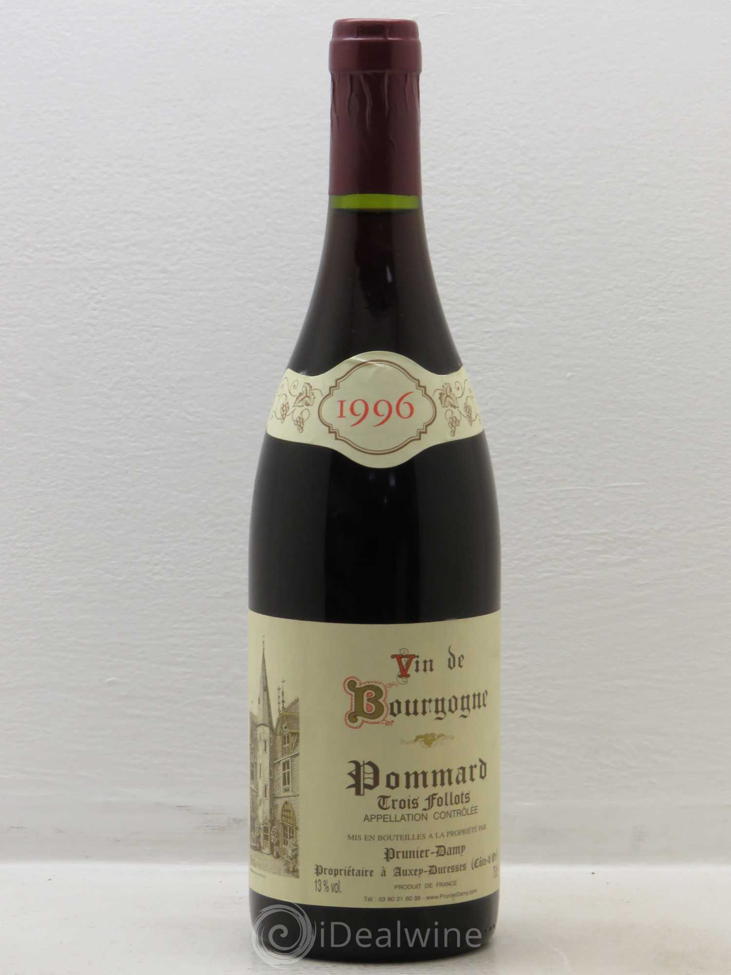 Pommard Trois Follots Prunier Damy (sans prix de réserve) 1996 - Posten von 1 Flasche - 0