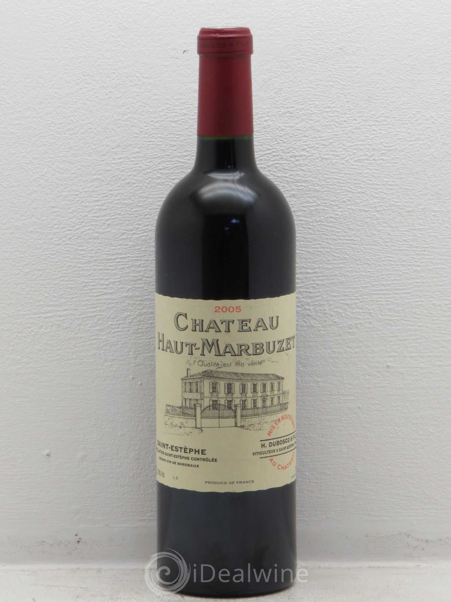 Château Haut Marbuzet 2005 - Lot de 1 bouteille - 0