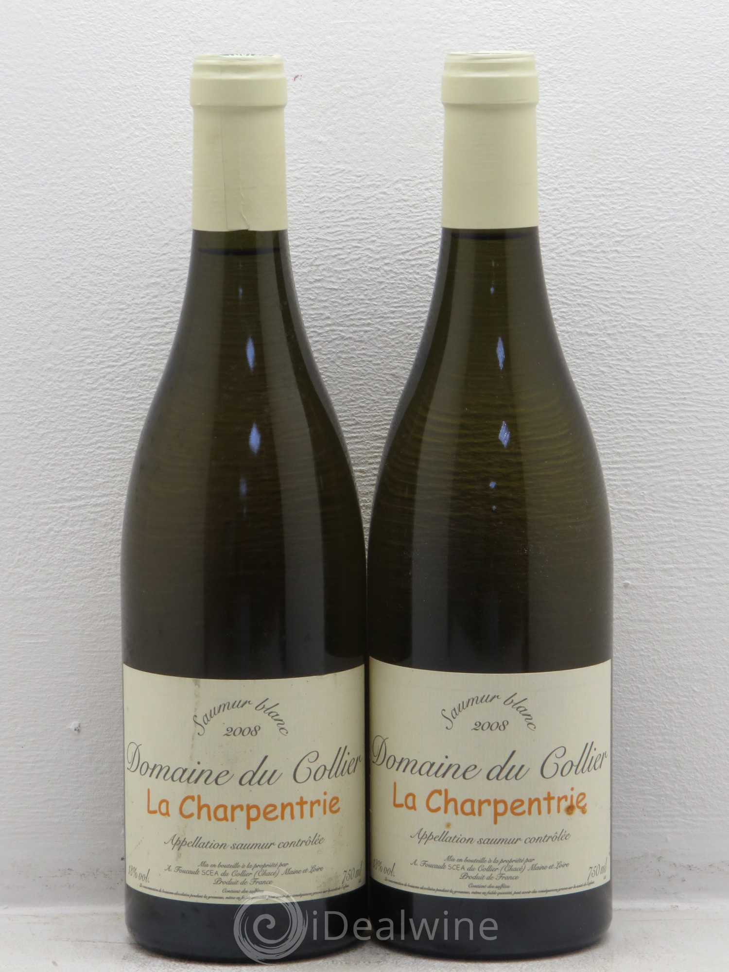 Saumur Charpenterie Domaine du Collier 2008 - Posten von 2 Flaschen - 0