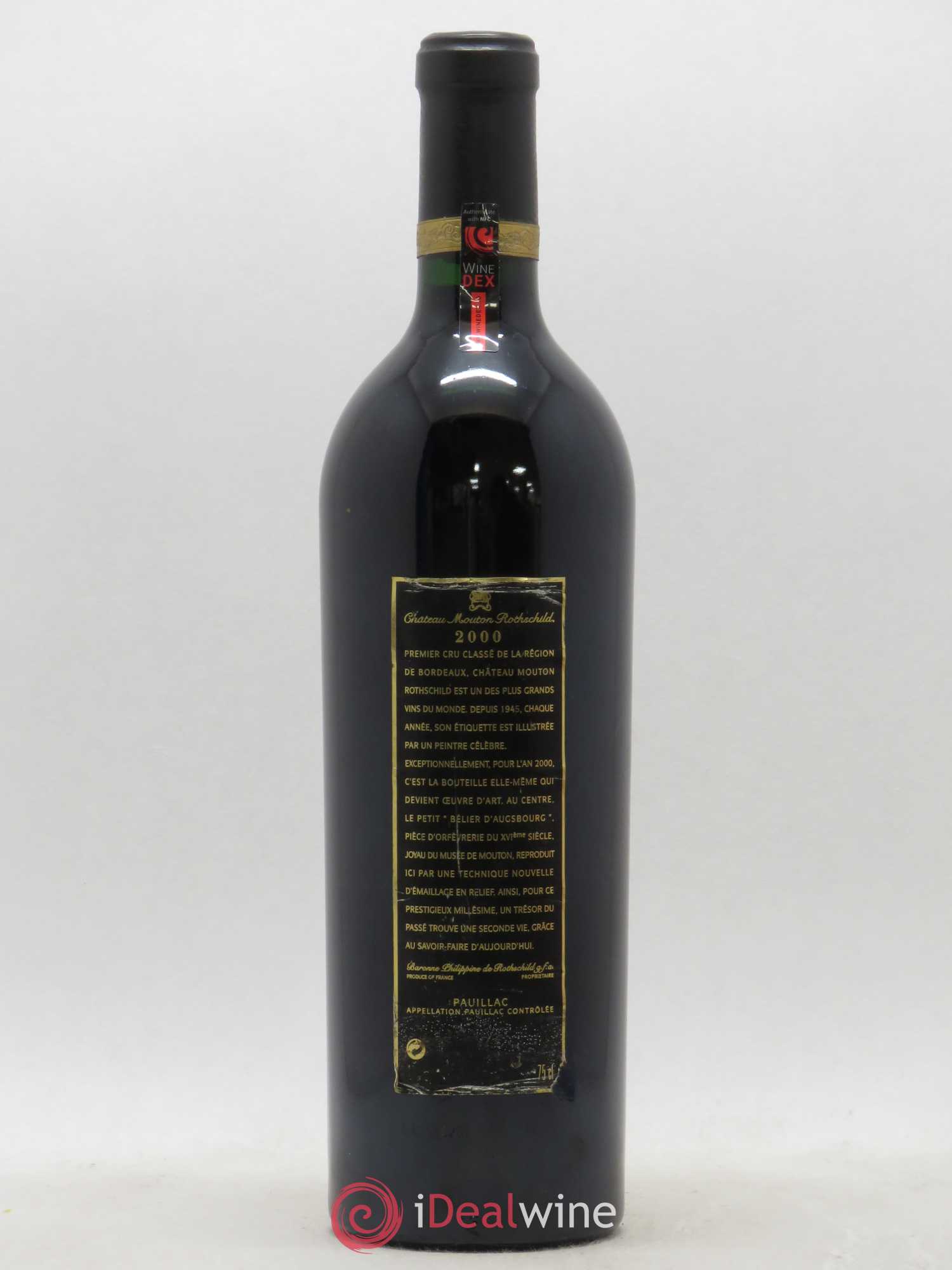 Château Mouton Rothschild 1er Grand Cru Classé 2000 - Lot de 1 bouteille - 1