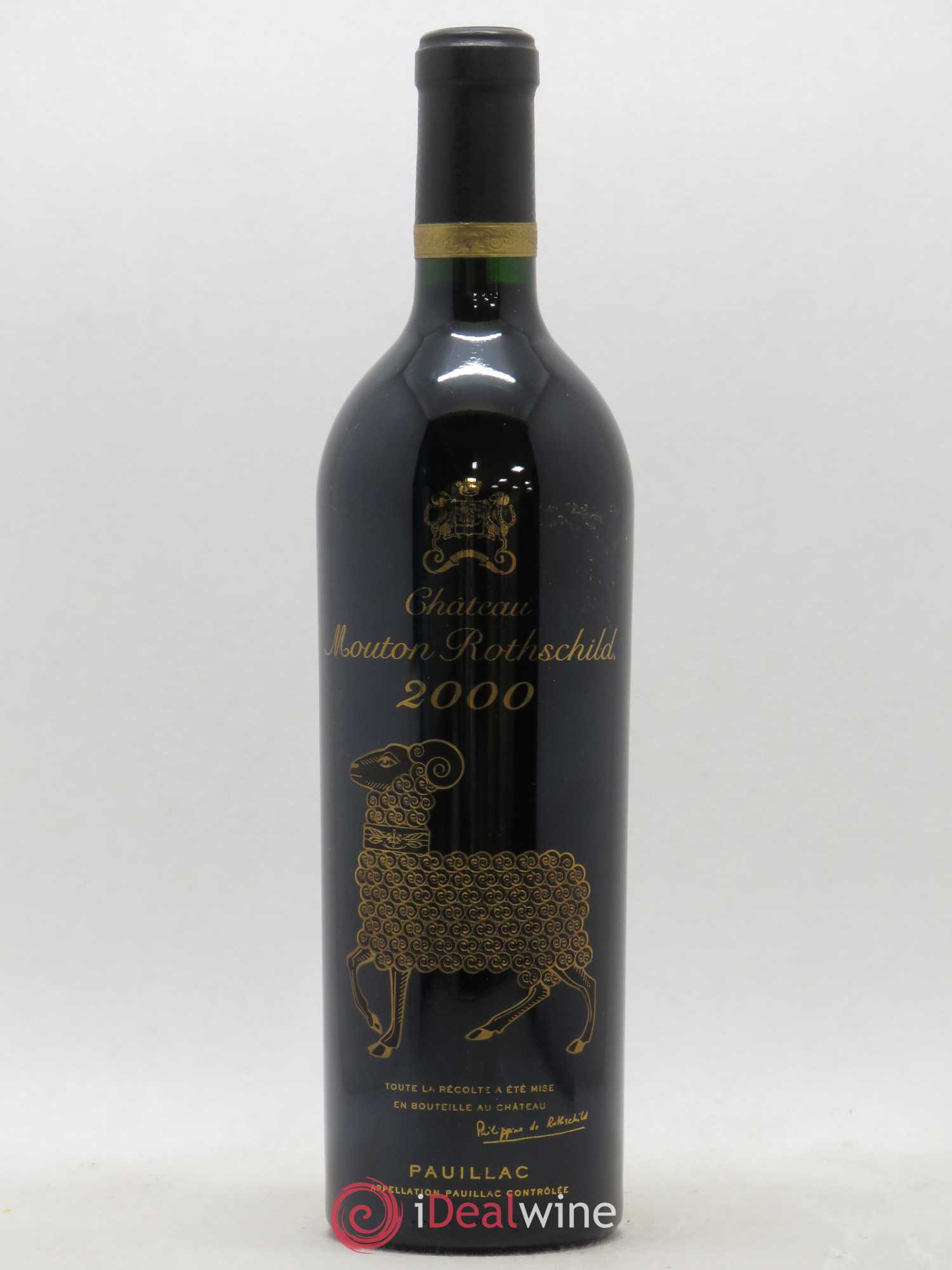 Château Mouton Rothschild 1er Grand Cru Classé 2000 - Lot de 1 bouteille - 0