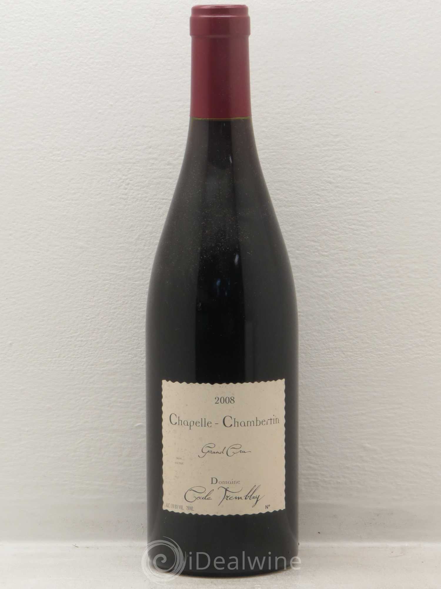 Chapelle-Chambertin Grand Cru Cécile Tremblay 2008 - Lot de 1 bouteille - 0