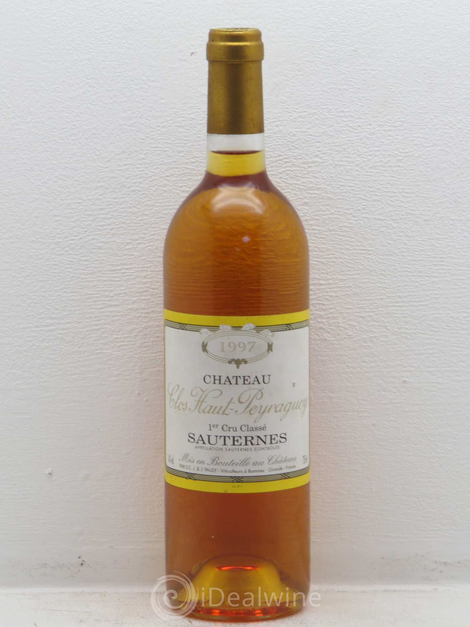 Clos Haut-Peyraguey 1er Grand Cru Classé 1997 - Lotto di 1 bottiglia - 0