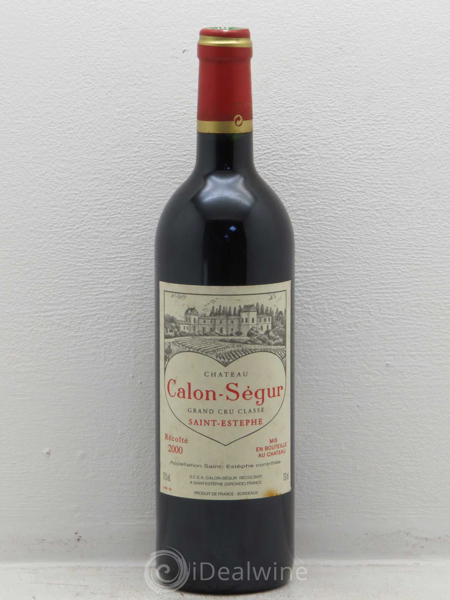 Château Calon Ségur 3ème Grand Cru Classé 2000 - Lot de 1 bouteille - 0