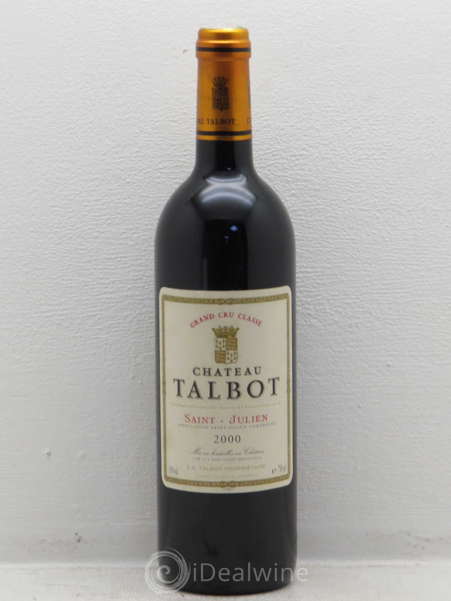 Château Talbot 4ème Grand Cru Classé 2000 - Lot de 1 bouteille - 0