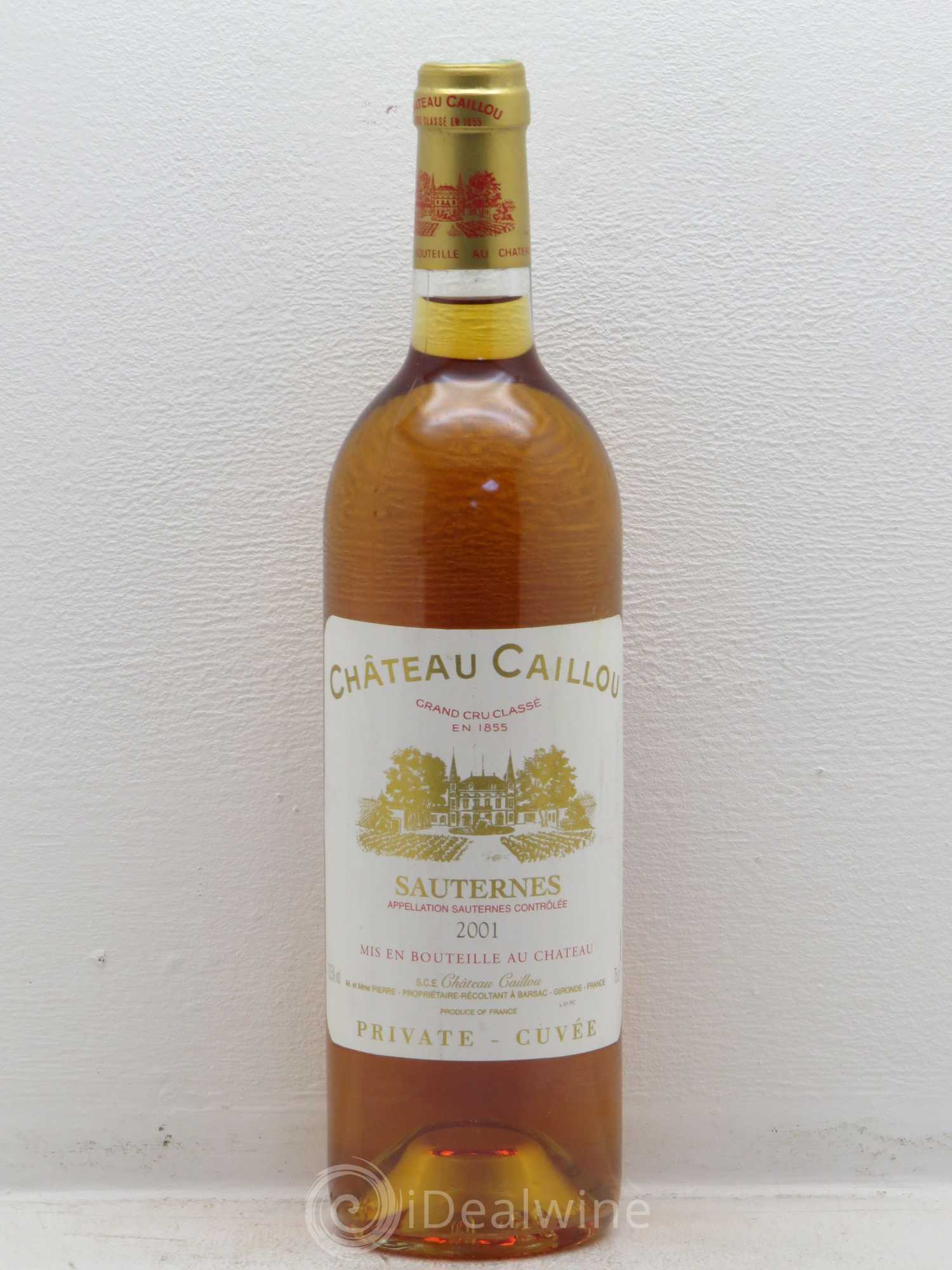 Château Caillou - Private Cuvée 2001 - Lot de 1 bouteille - 0