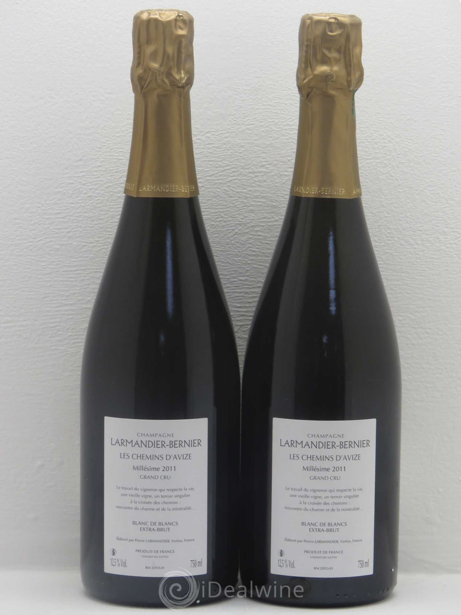 Les Chemins d'Avize Grand Cru Extra-Brut Larmandier-Bernier 2011 - Lot de 2 bouteilles - 1