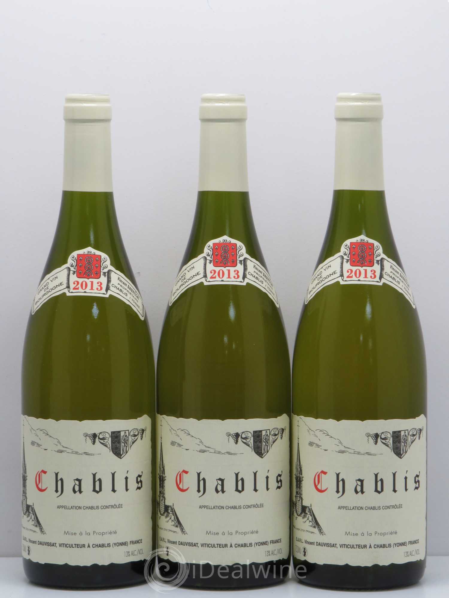 Chablis Vincent Dauvissat (Domaine) 2013 - Lot de 3 bouteilles - 0