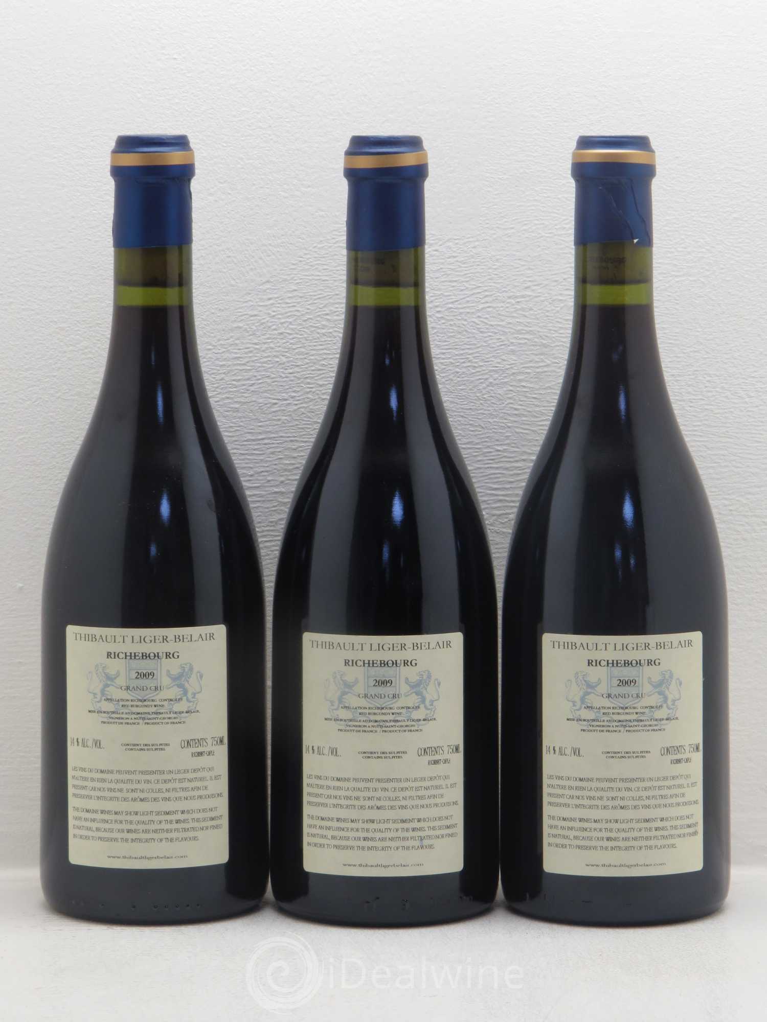 Richebourg Grand Cru Thibault Liger-Belair 2009 - Lot de 3 bouteilles - 1