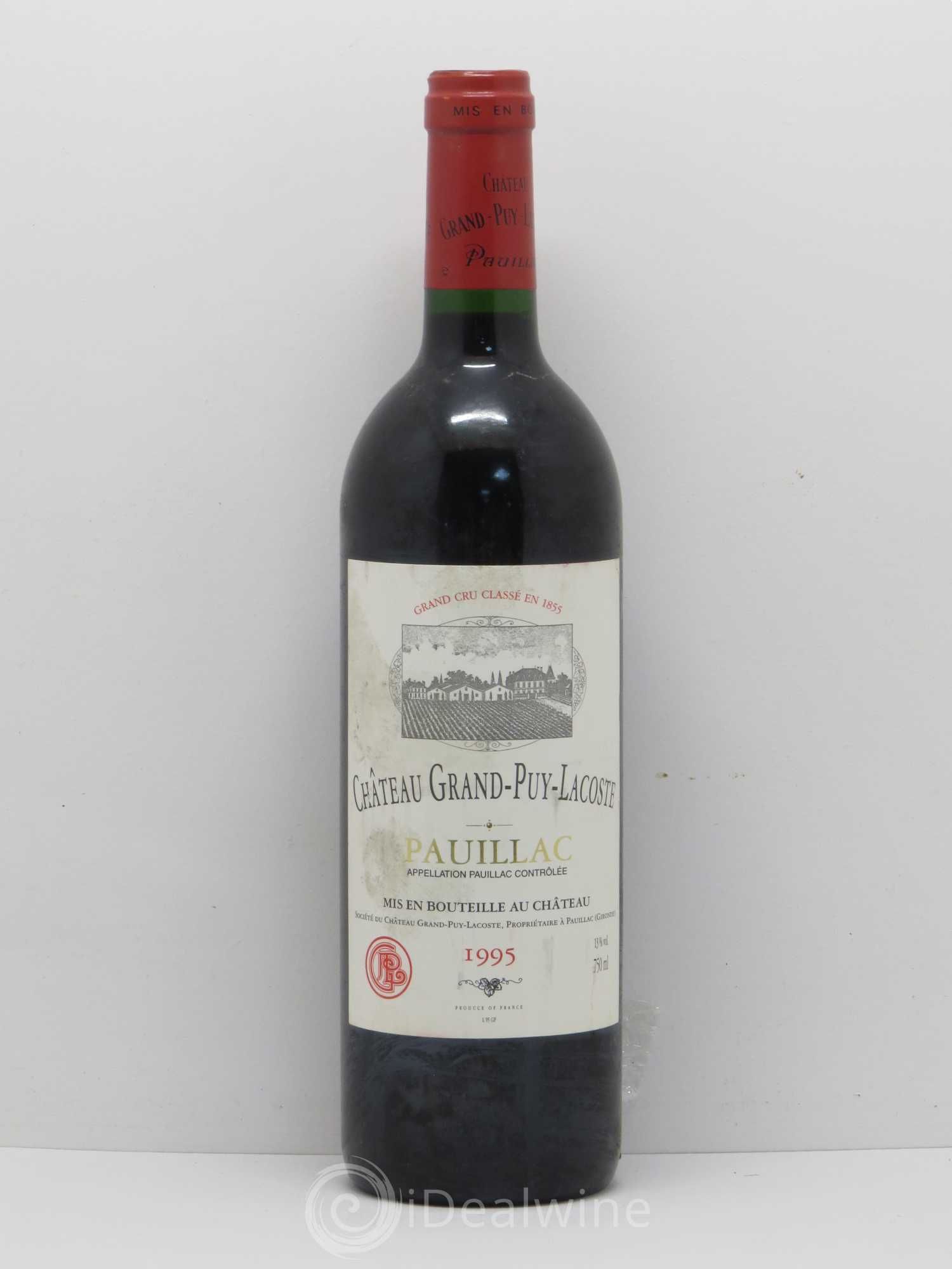 Château Grand Puy Lacoste 5ème Grand Cru Classé 1995 - Lot de 1 bouteille - 0