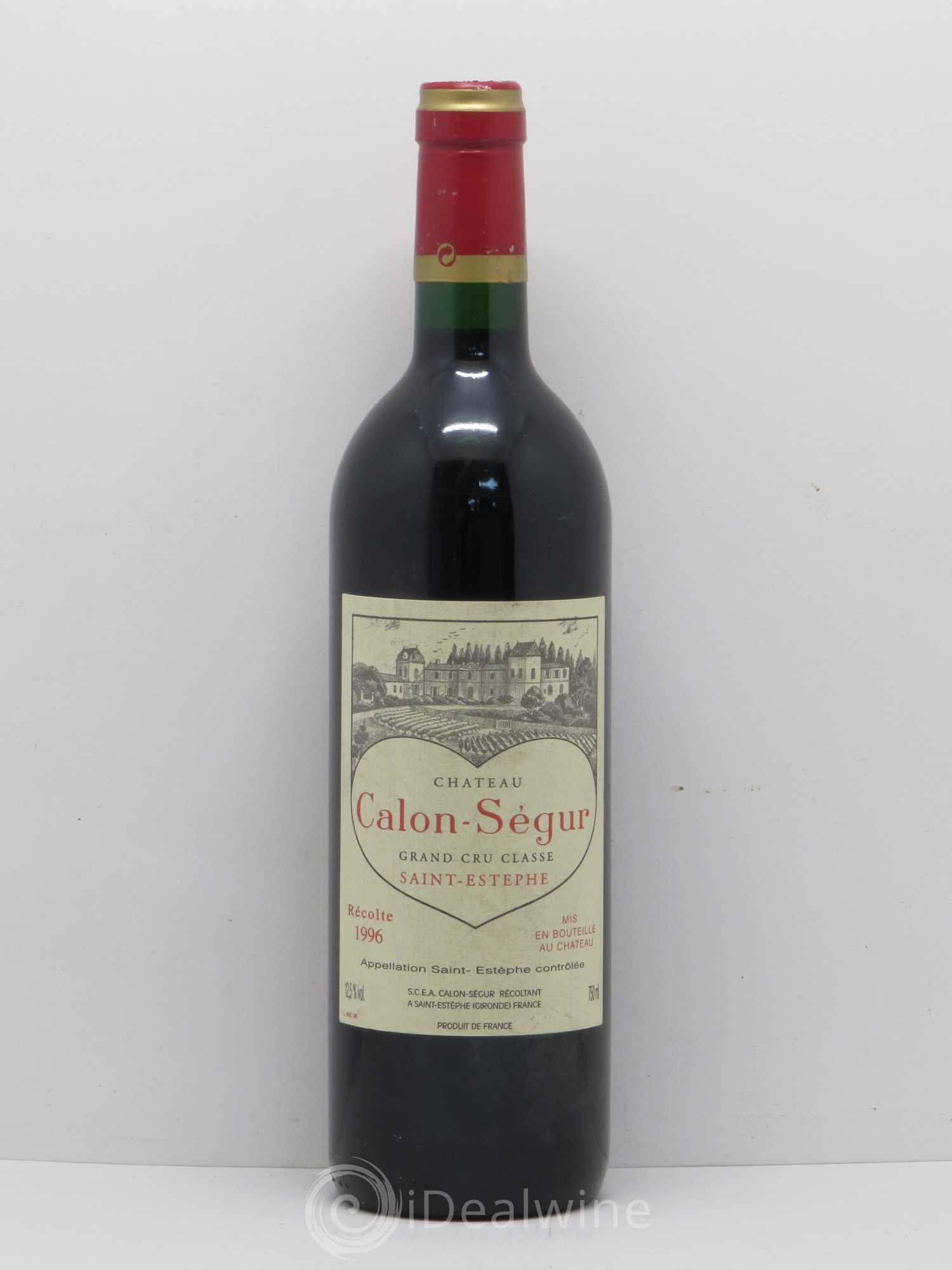 Château Calon Ségur 3ème Grand Cru Classé 1996 - Lot de 1 bouteille - 0