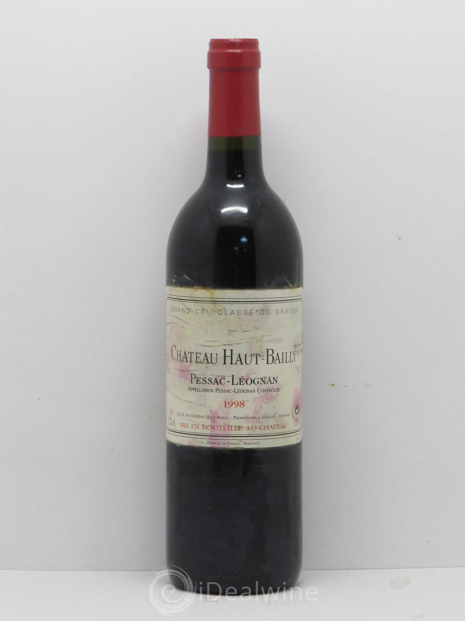 Château Haut-Bailly Cru Classé de Graves 1998 - Lot de 1 bouteille - 0