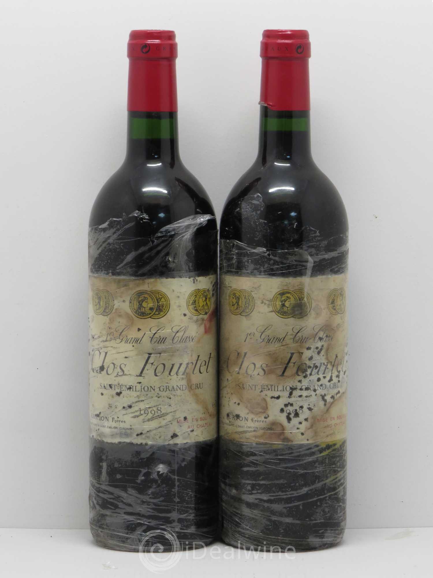 Clos Fourtet 1er Grand Cru Classé B 1998 - Lot de 2 bouteilles - 0