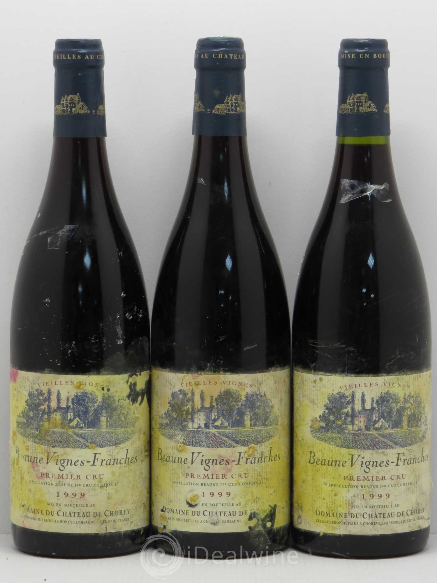 Beaune 1er Cru Les Vignes Franches Chateau De Chorey Vieilles Vignes 1999 - Posten von 3 Flaschen - 0