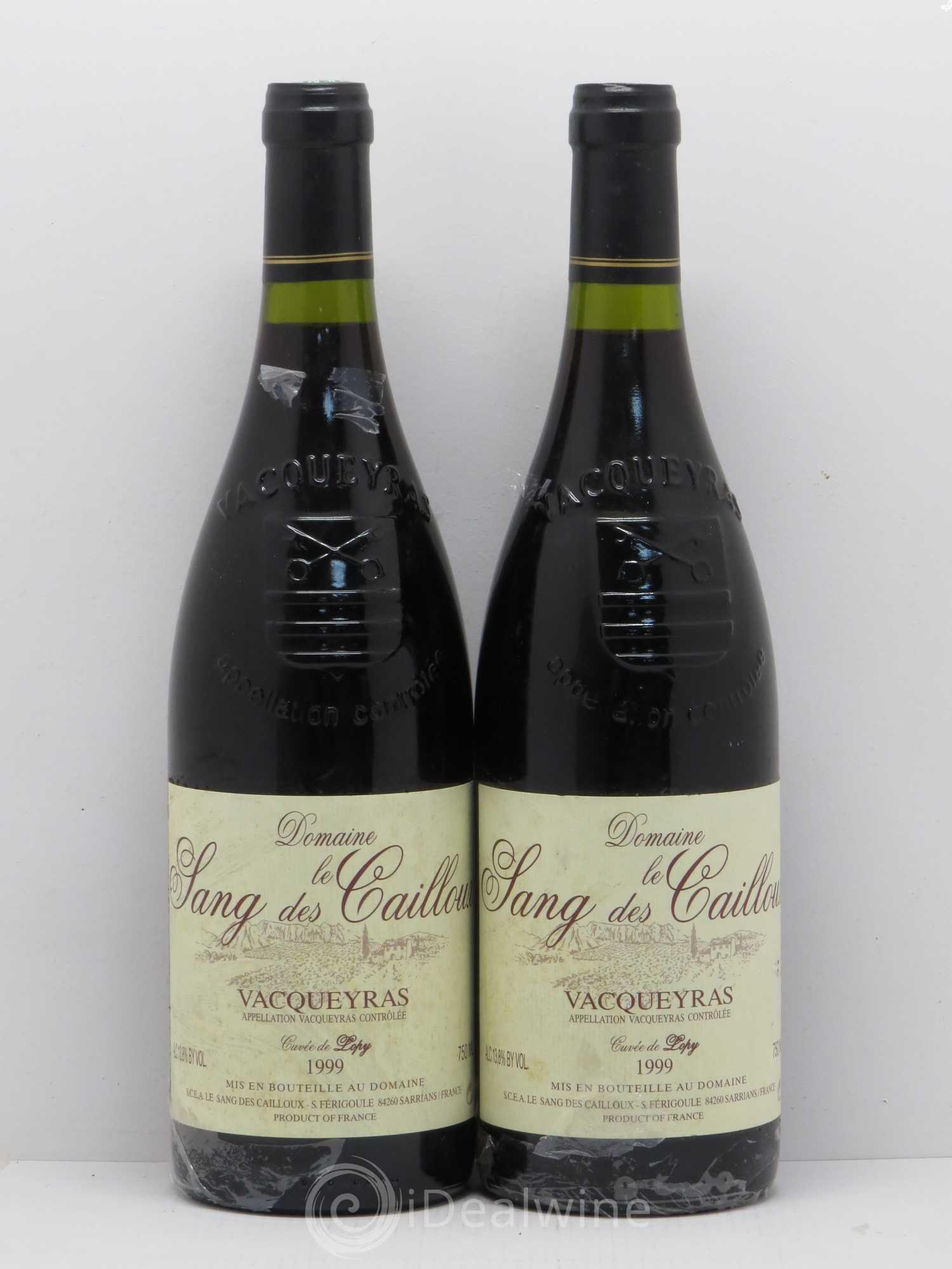 Vacqueyras Cuvée de Lopy Le Sang des Cailloux 1999 - Lot de 2 bouteilles - 0