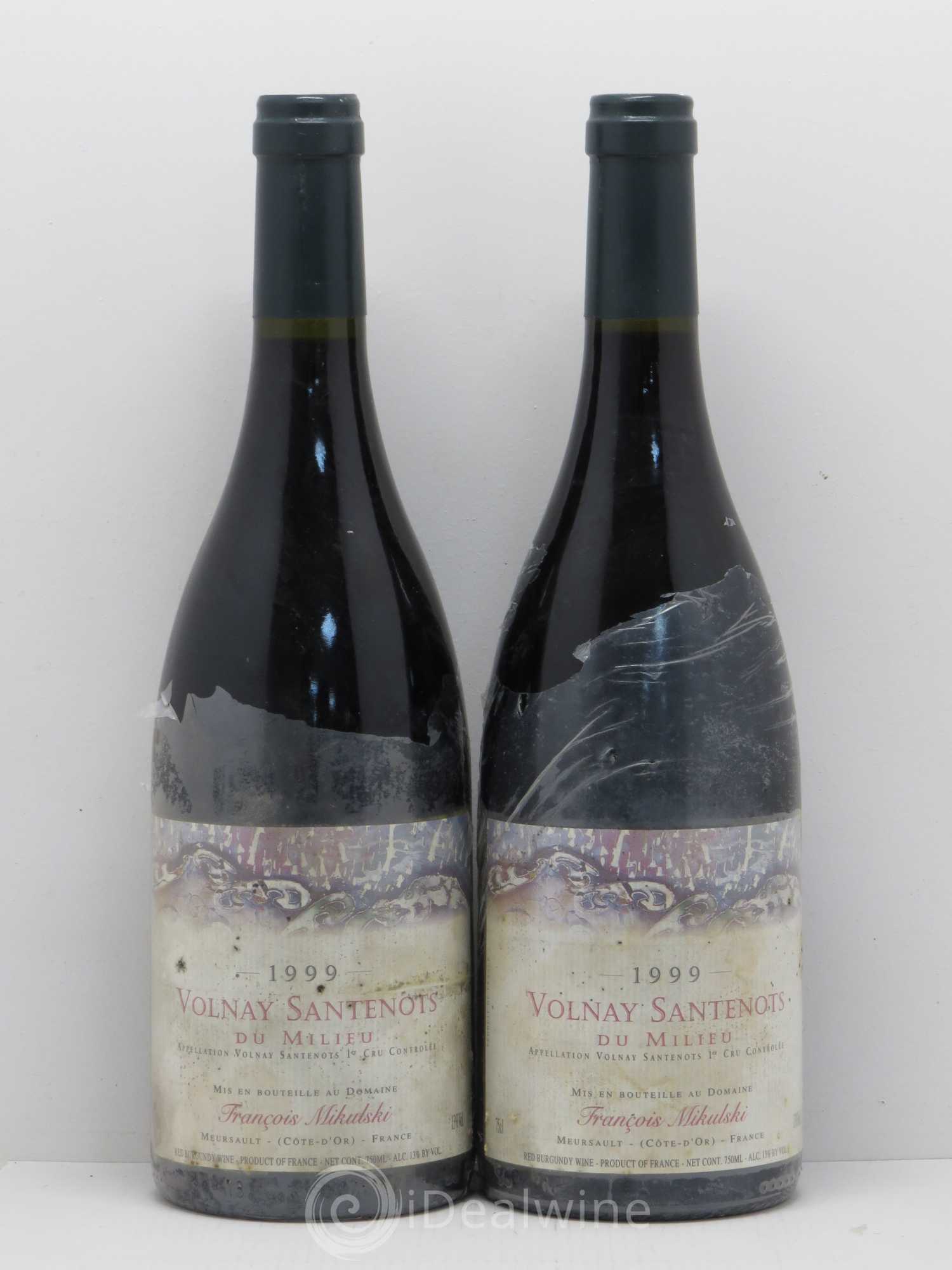 Volnay 1er Cru Santenots du Milieu François Mikulski 1999 - Lot de 2 bouteilles - 0