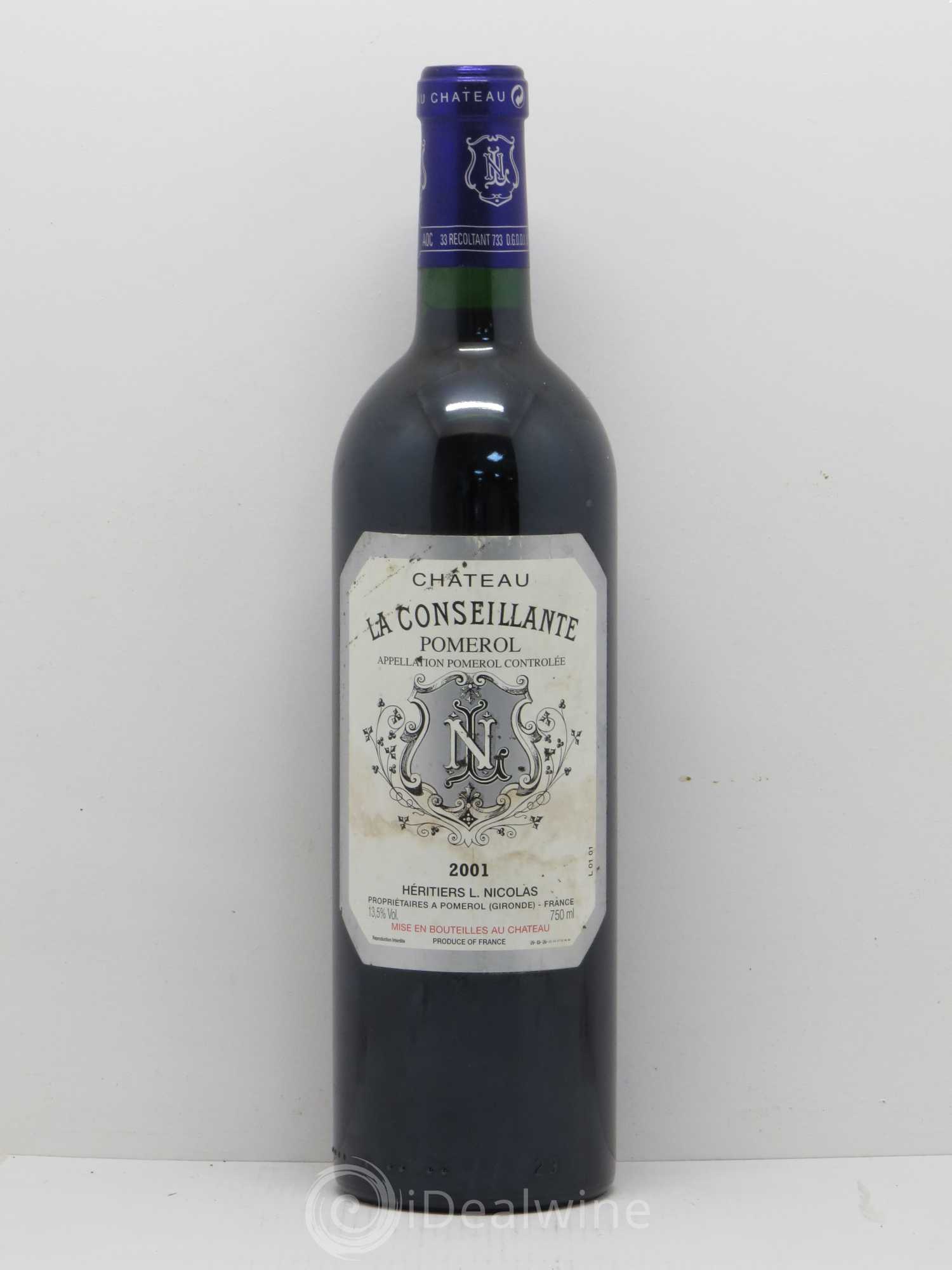 Château la Conseillante 2001 - Lot de 1 bouteille - 0