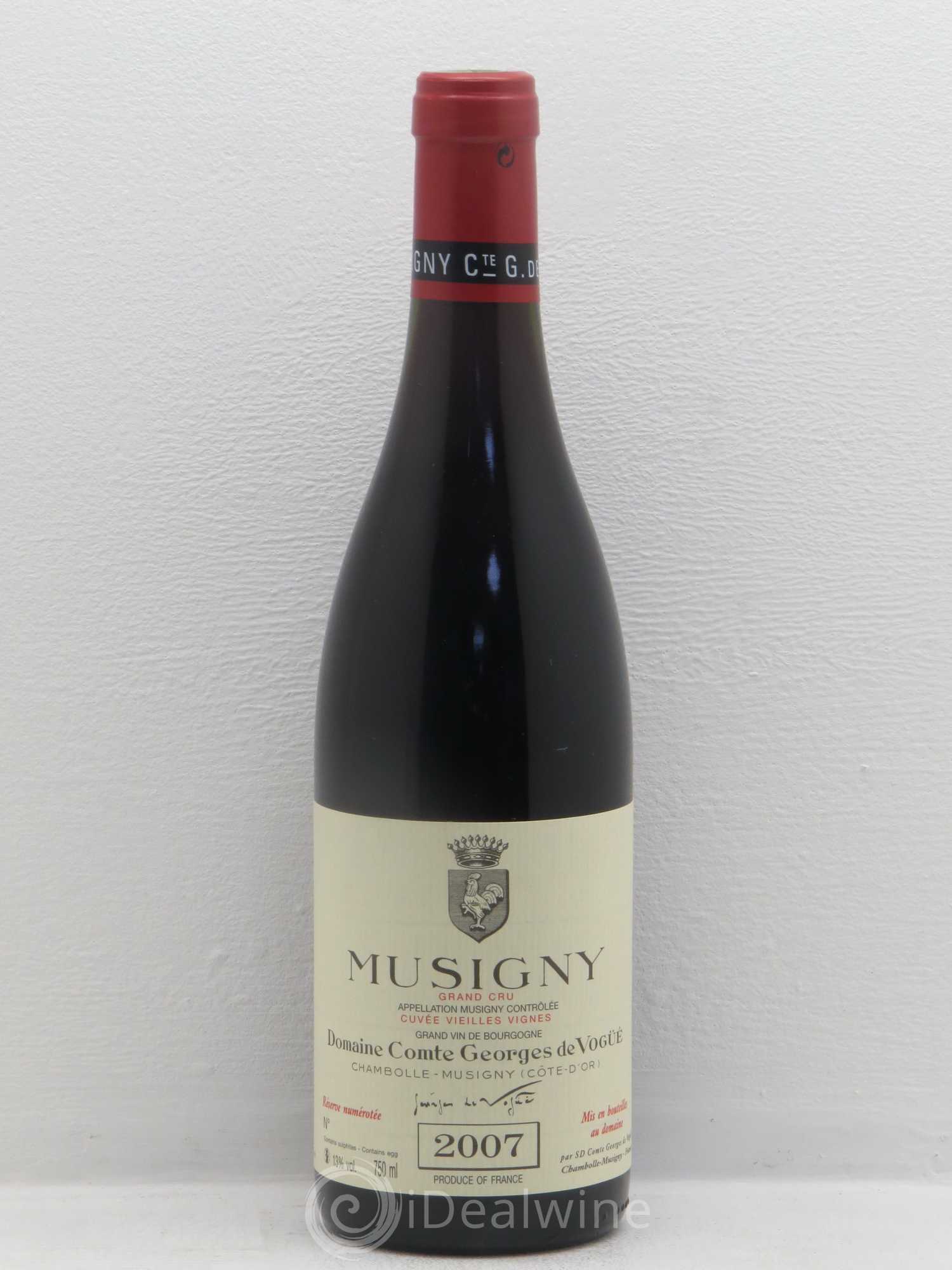 Musigny Grand Cru Cuvée Vieilles Vignes Comte Georges de Vogüé 2007 - Lot de 1 bouteille - 0