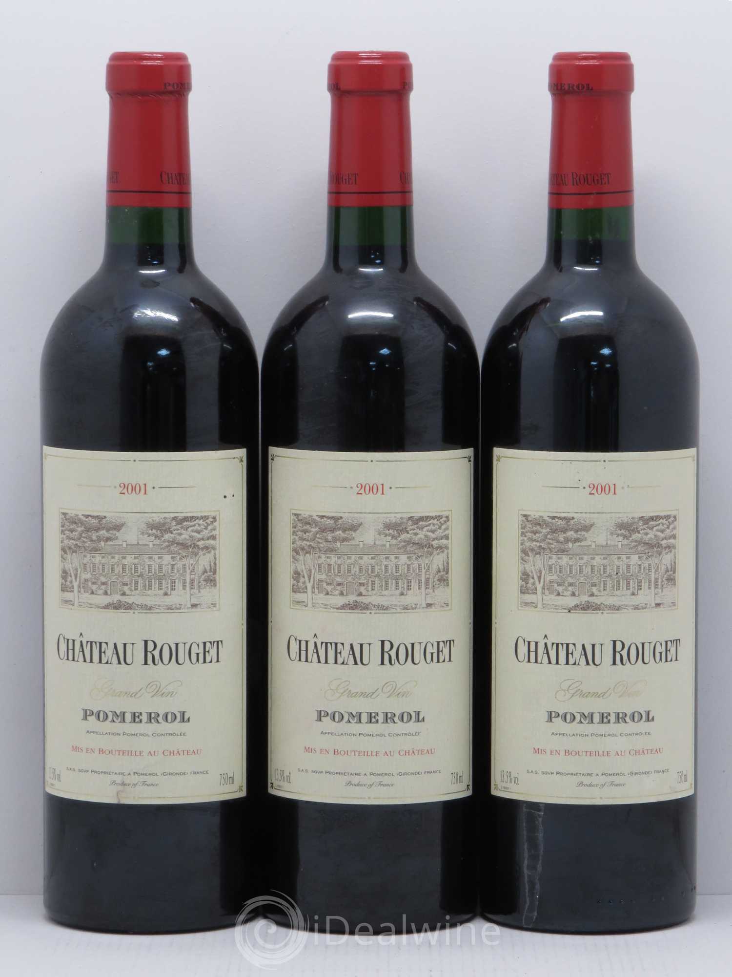 Château Rouget 2001 - Lot of 3 bottles - 0