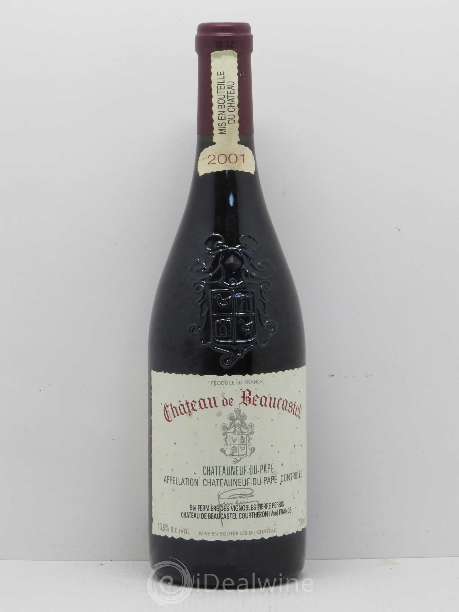 Châteauneuf-du-Pape Château de Beaucastel Famille Perrin 2001 - Lot de 1 bouteille - 0