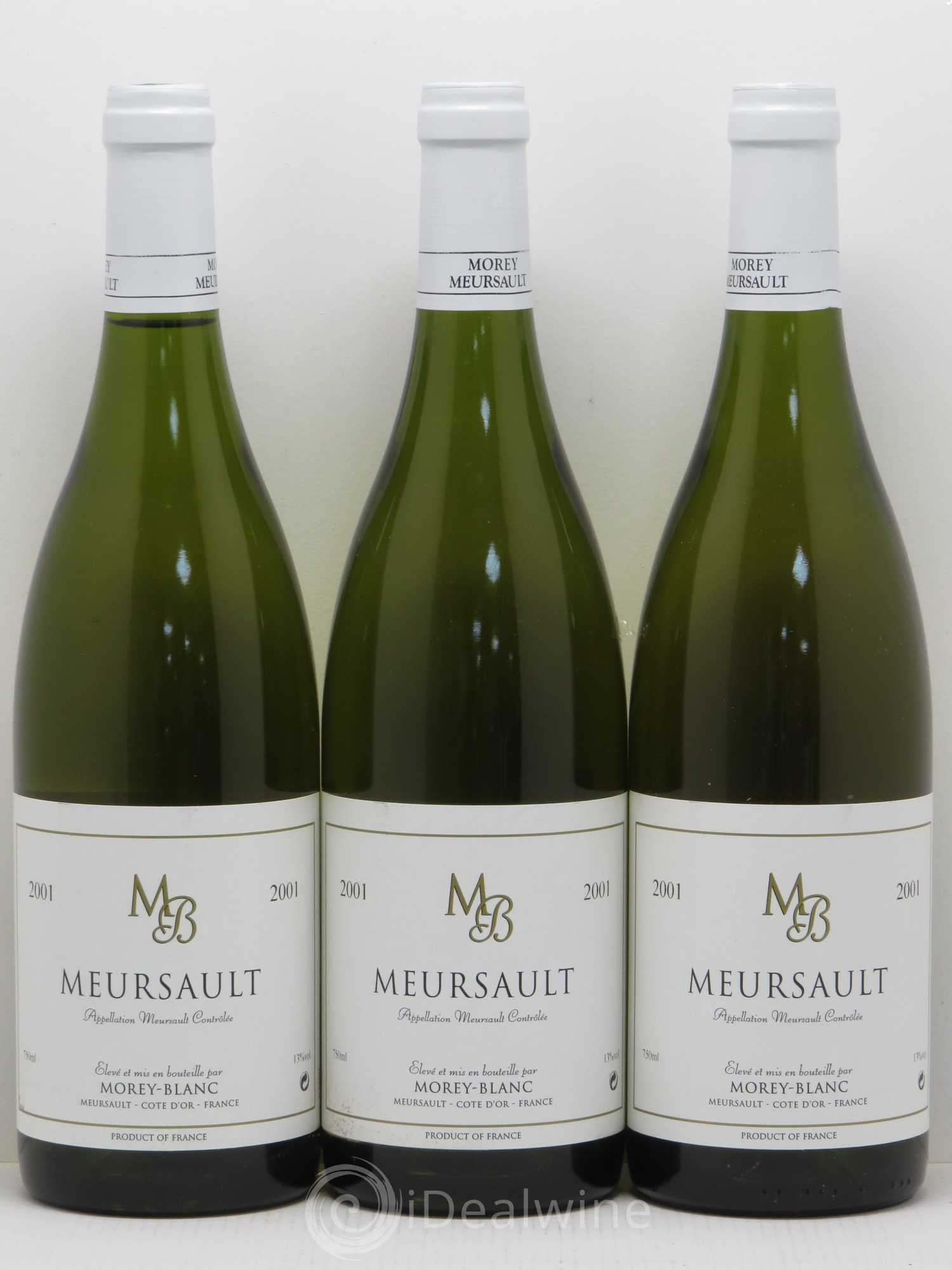 Meursault Morey-Blanc 2001 - Lot de 3 bouteilles - 0