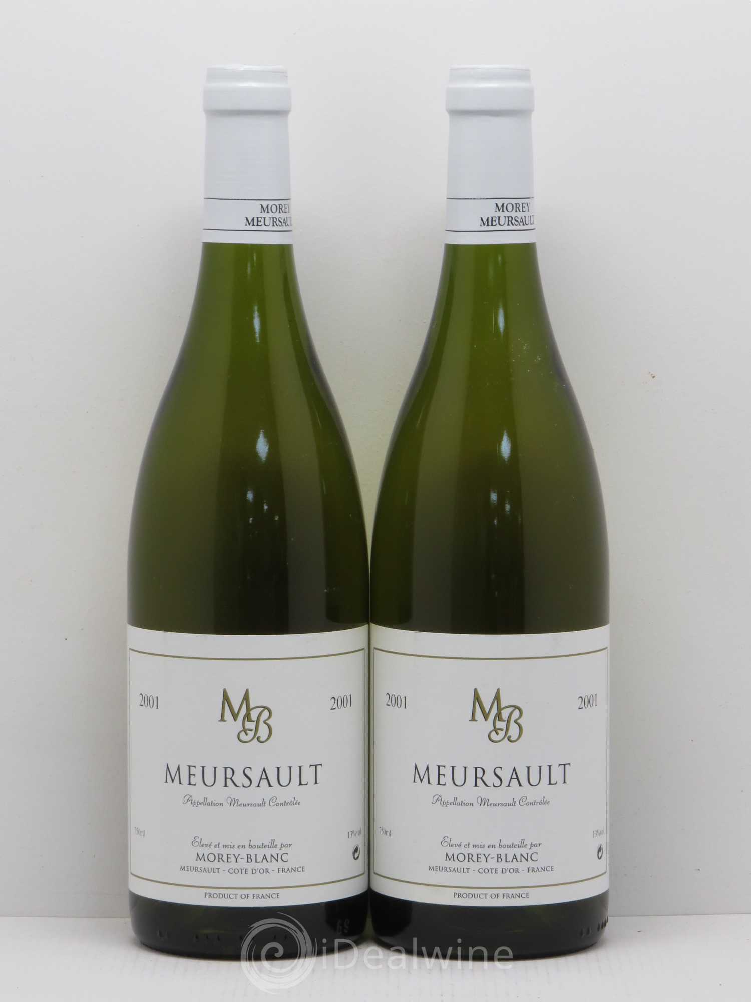 Meursault Morey-Blanc 2001 - Lot de 2 bouteilles - 0
