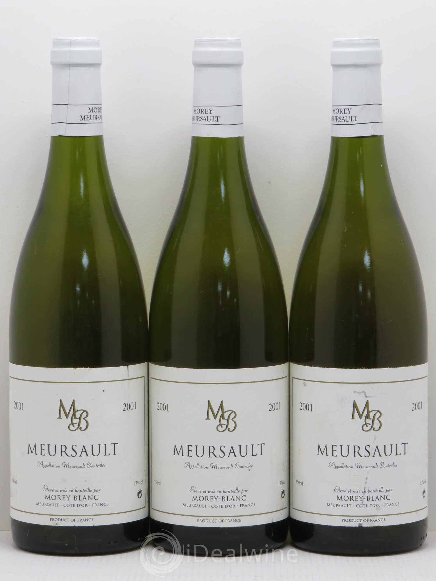 Meursault Morey-Blanc 2001 - Lot de 3 bouteilles - 0