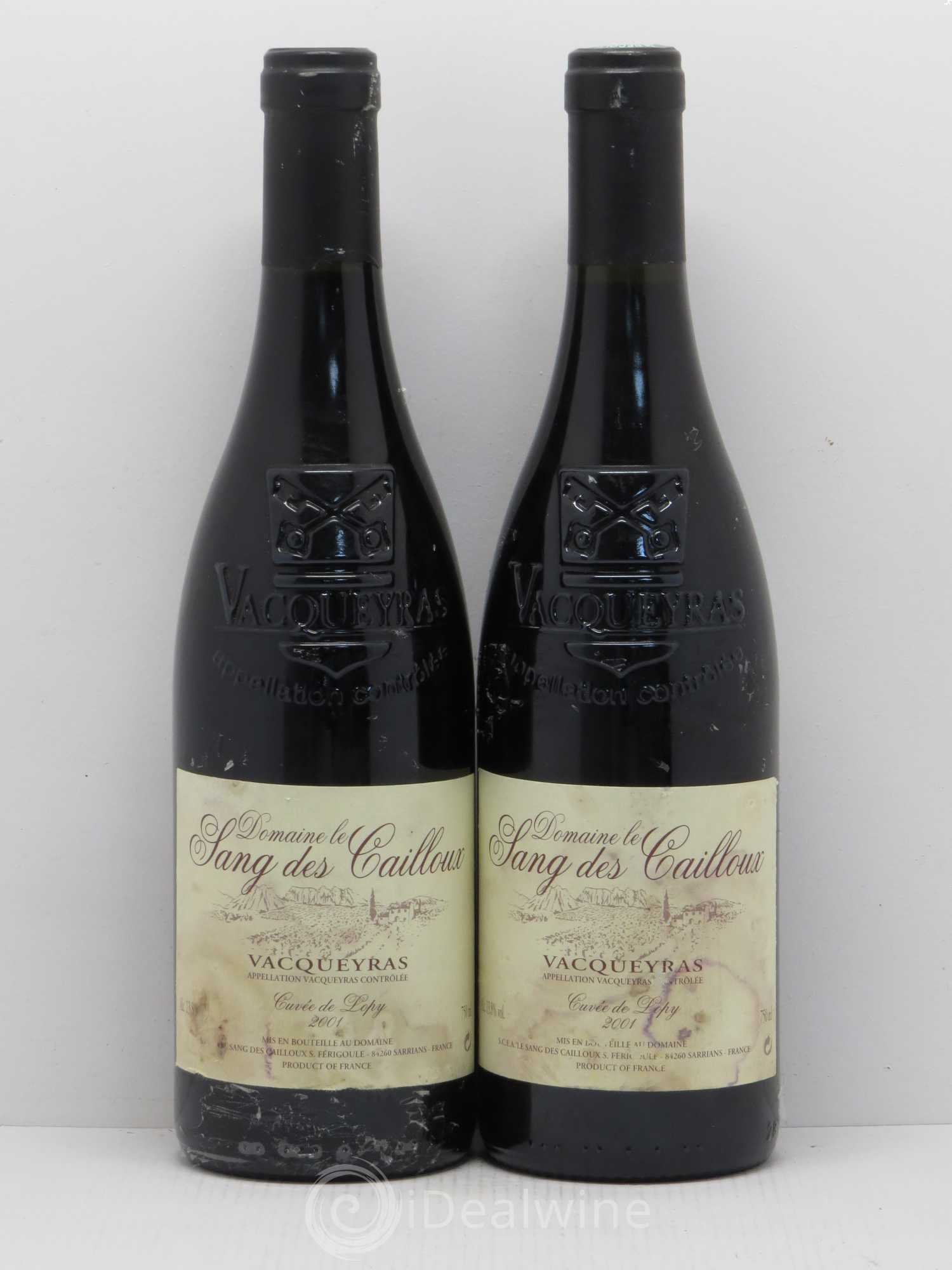 Vacqueyras Cuvée de Lopy Le Sang des Cailloux 2001 - Lot de 2 bouteilles - 0