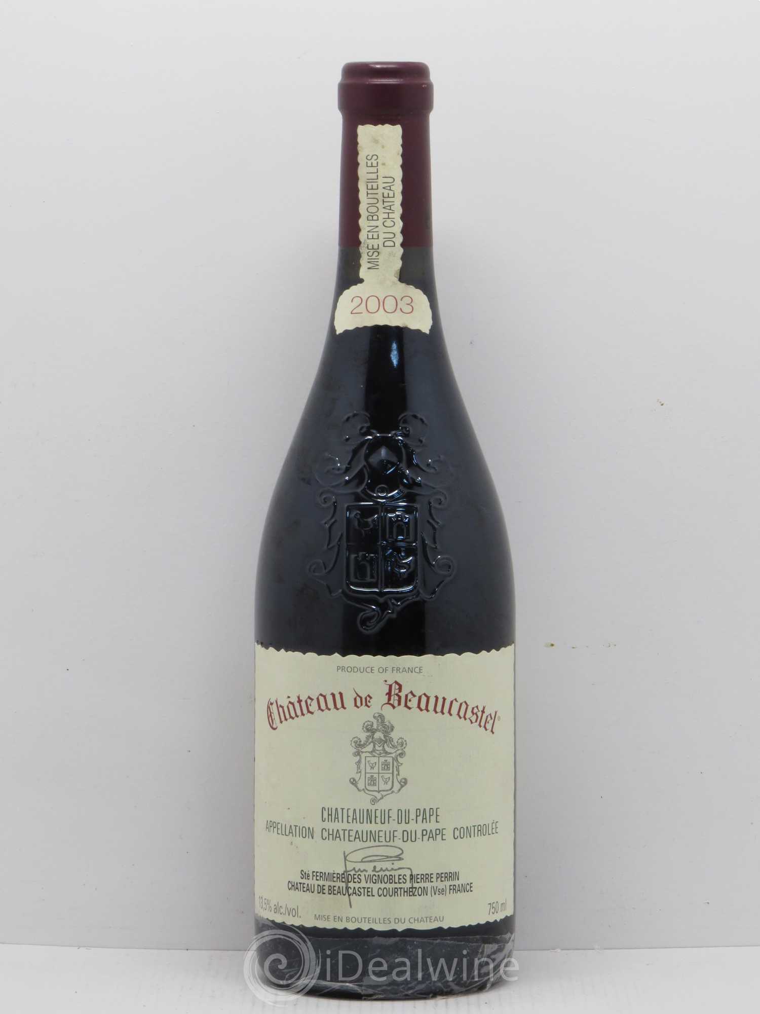 Châteauneuf-du-Pape Château de Beaucastel Famille Perrin 2003 - Lot de 1 bouteille - 0