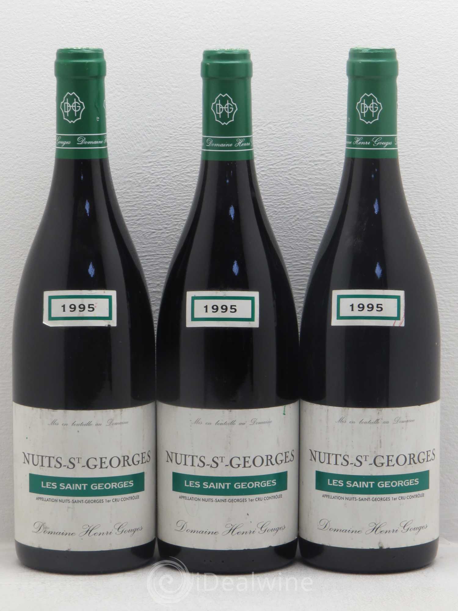 Nuits-Saint-Georges 1er Cru Les Saints Georges Henri Gouges 1995 - Lot de 3 bouteilles - 0