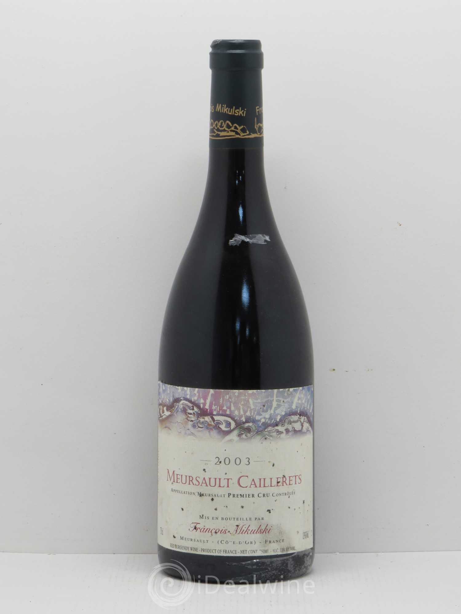 Meursault 1er Cru Les Caillerets Francois Mikulski 2003 - Posten von 1 Flasche - 0