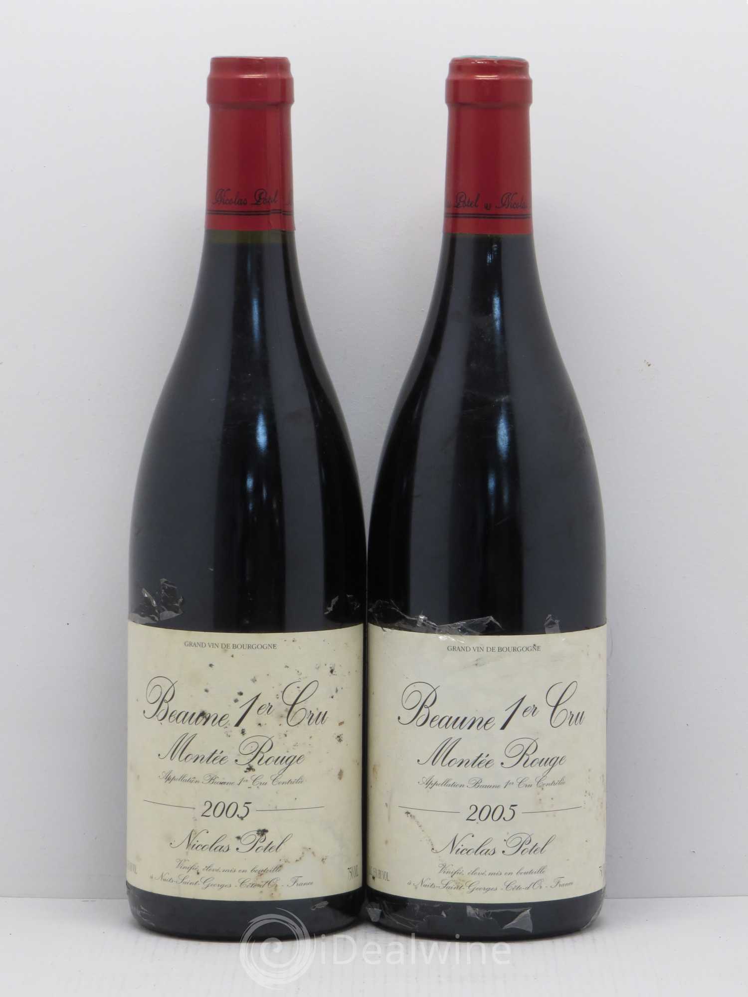 Beaune 1er Cru Montee Rouge Nicolas Potel 2005 - Lot de 2 bouteilles - 0
