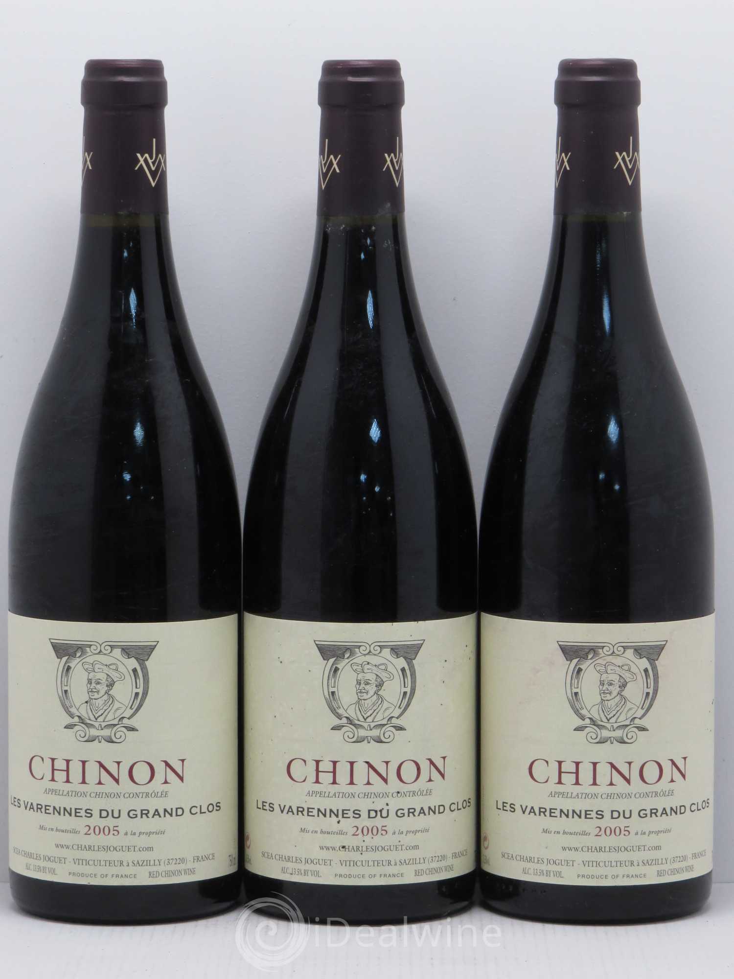 Chinon Les Varennes du Grand Clos Charles Joguet 2005 - Lot de 3 bouteilles - 0