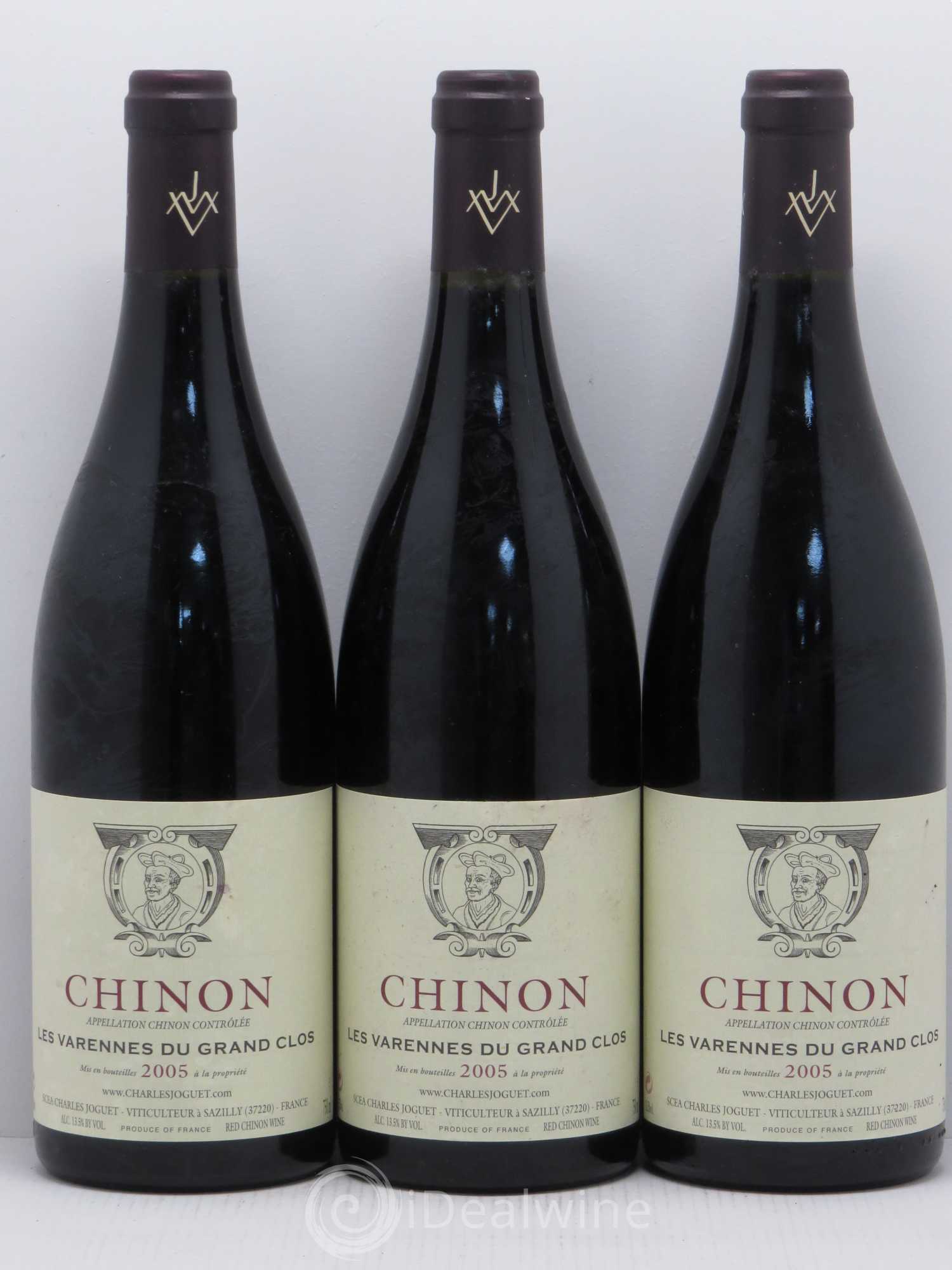 Chinon Les Varennes du Grand Clos Charles Joguet 2005 - Lot de 3 bouteilles - 0