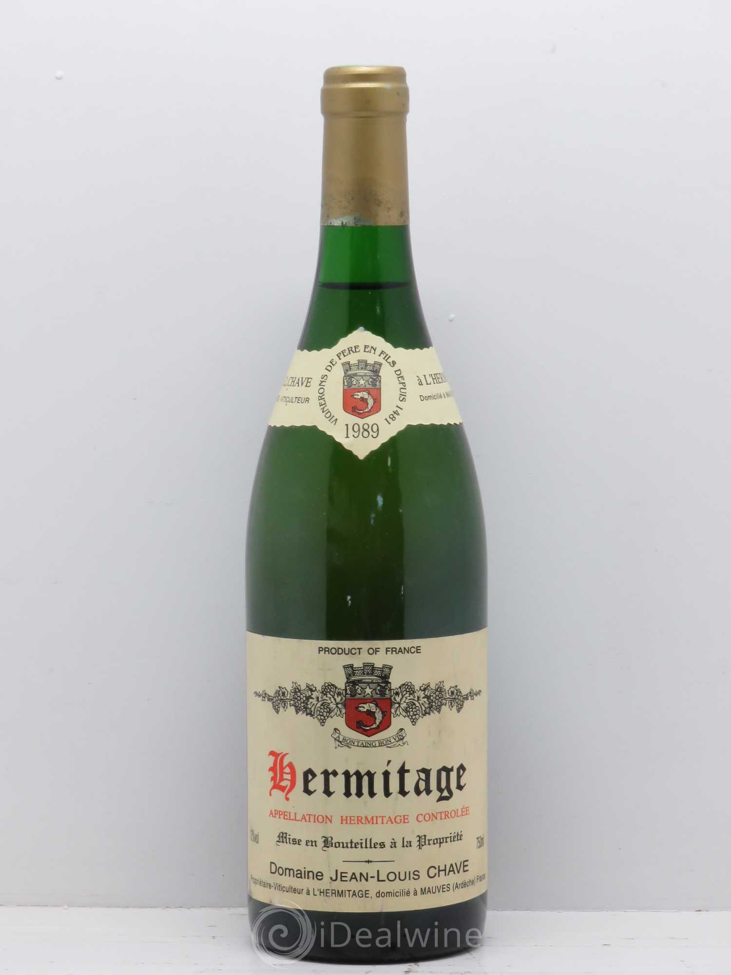 Hermitage Jean-Louis Chave 1989 - Lot de 1 bouteille - 0